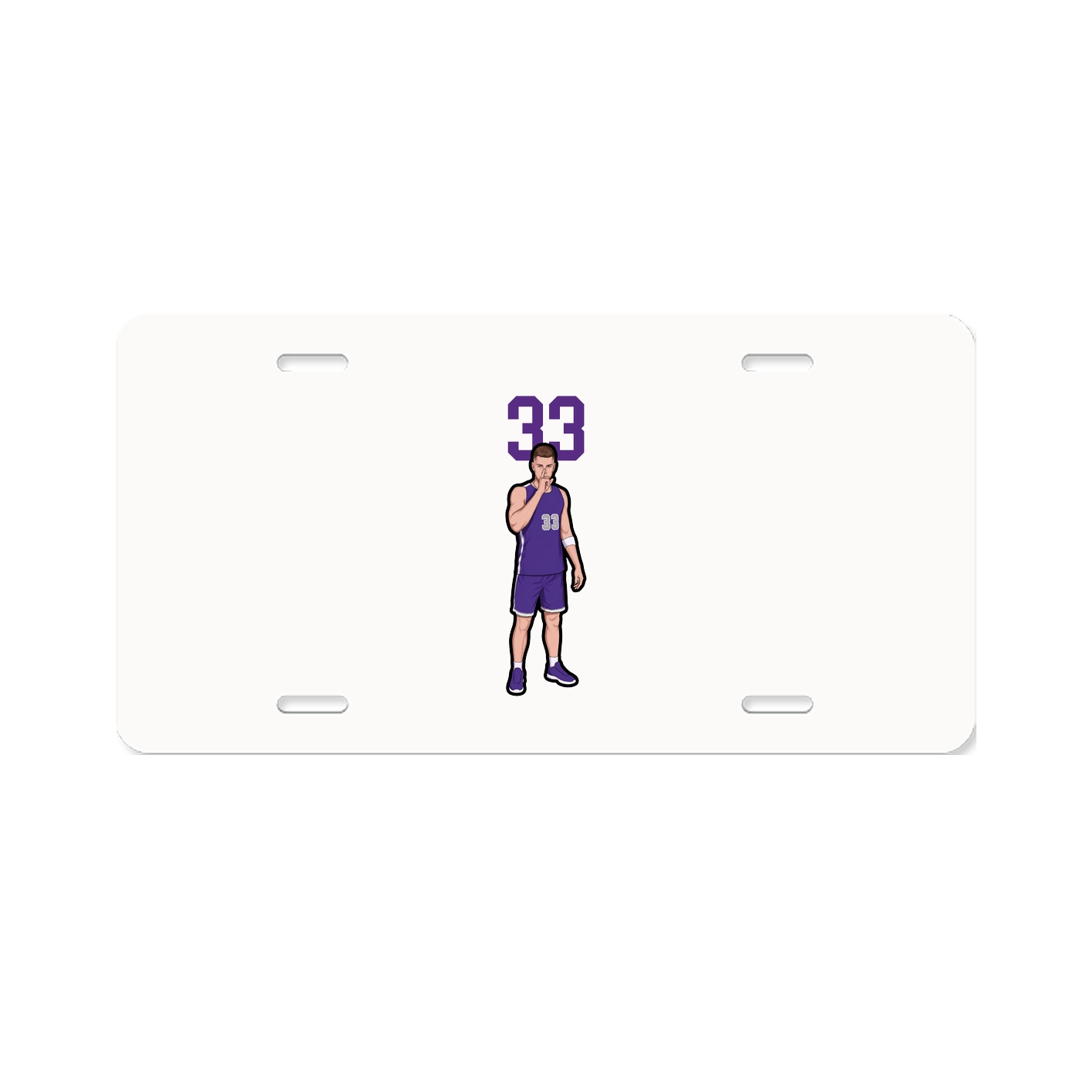 License Plate — Number Top in Classic