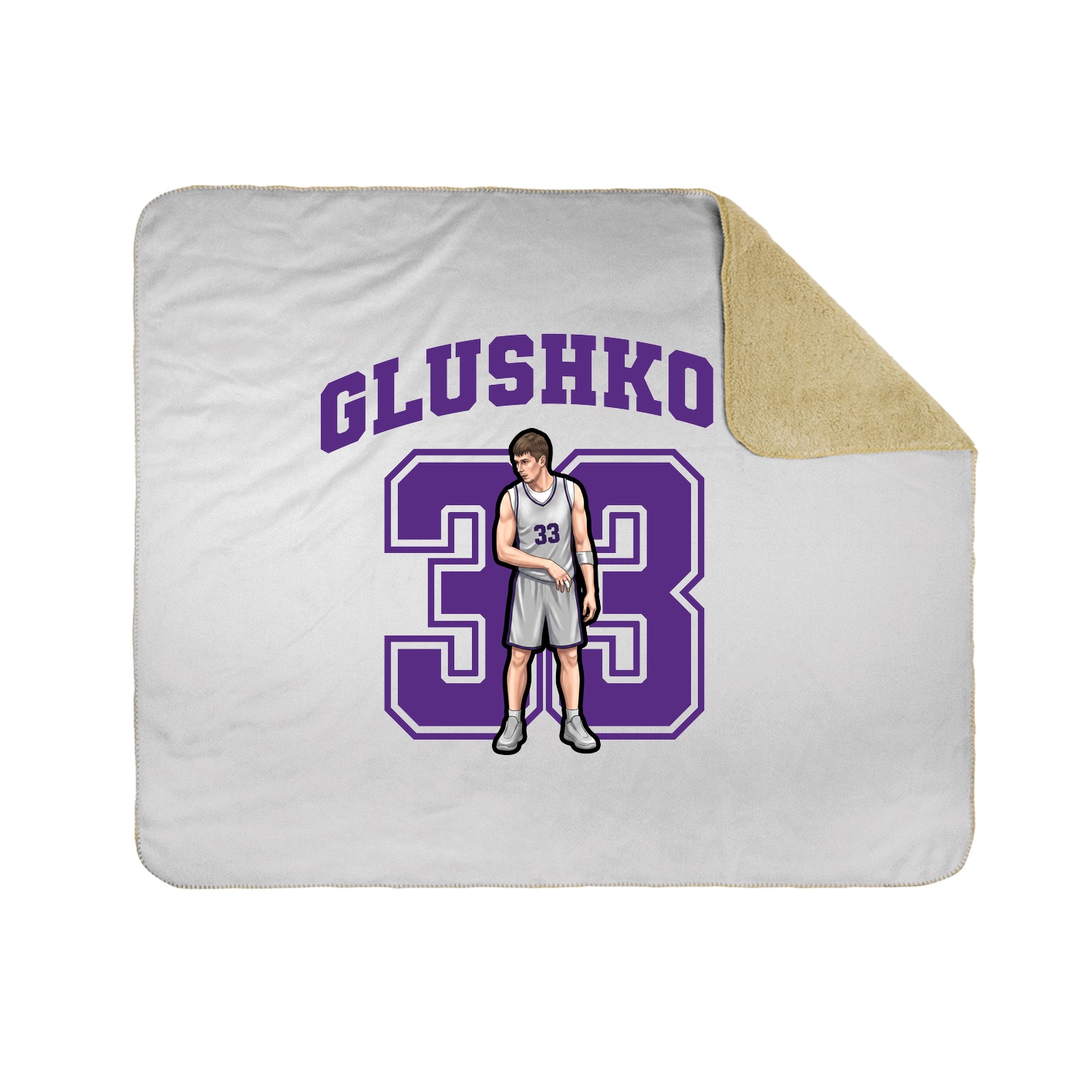 Throw Blanket — Number in White