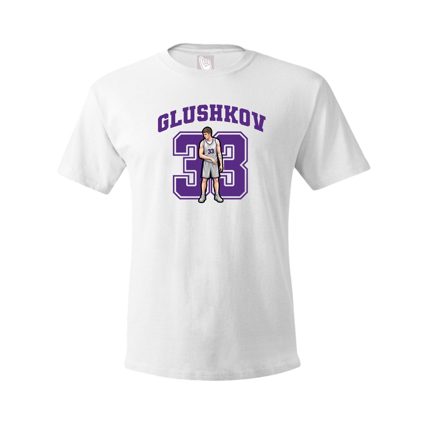 Youth Tee — Number in White