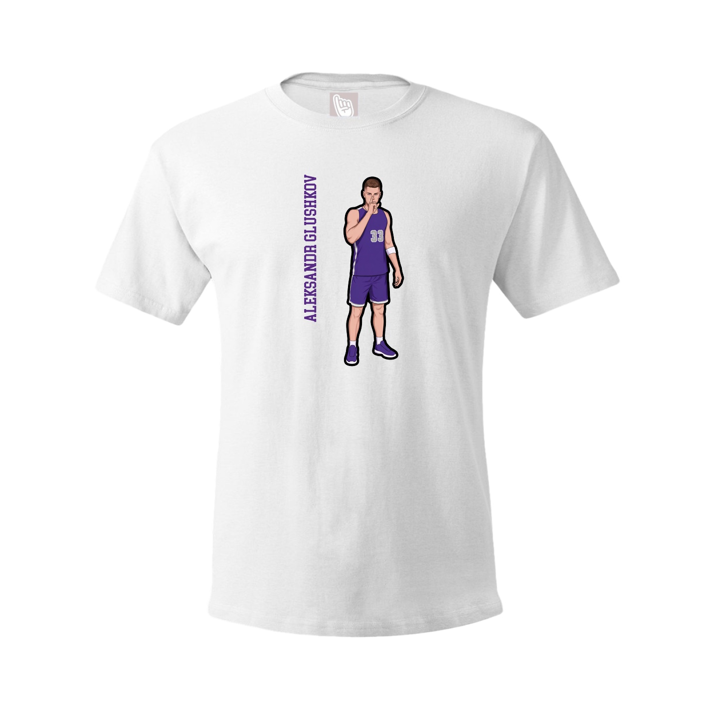Tee — Name Vertical in White