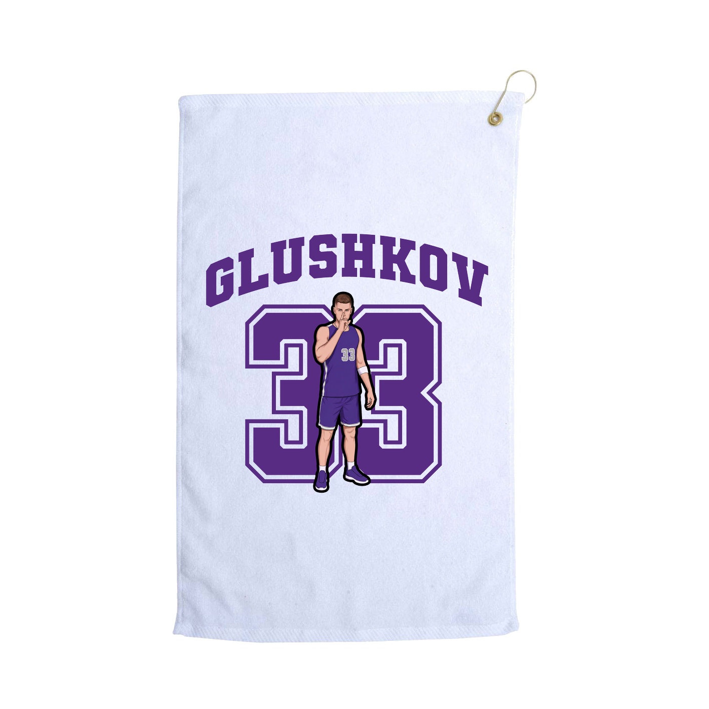Golf Towel — Number in White
