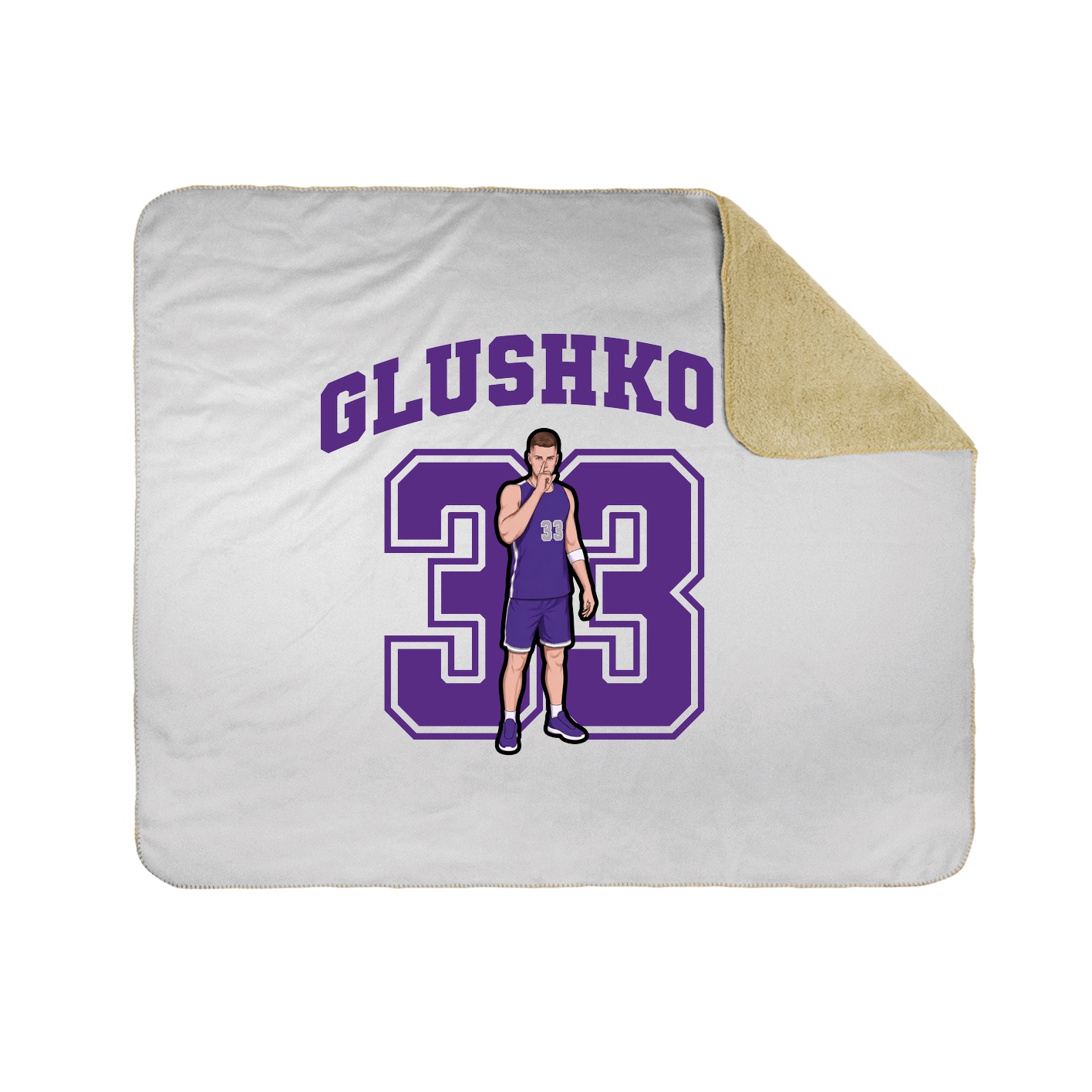 Throw Blanket — Number in White