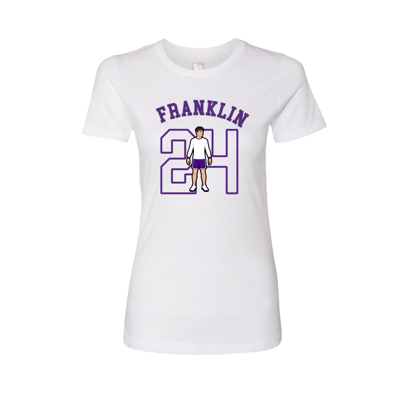 Fitted Women's Tee — Shirsey Arch in White