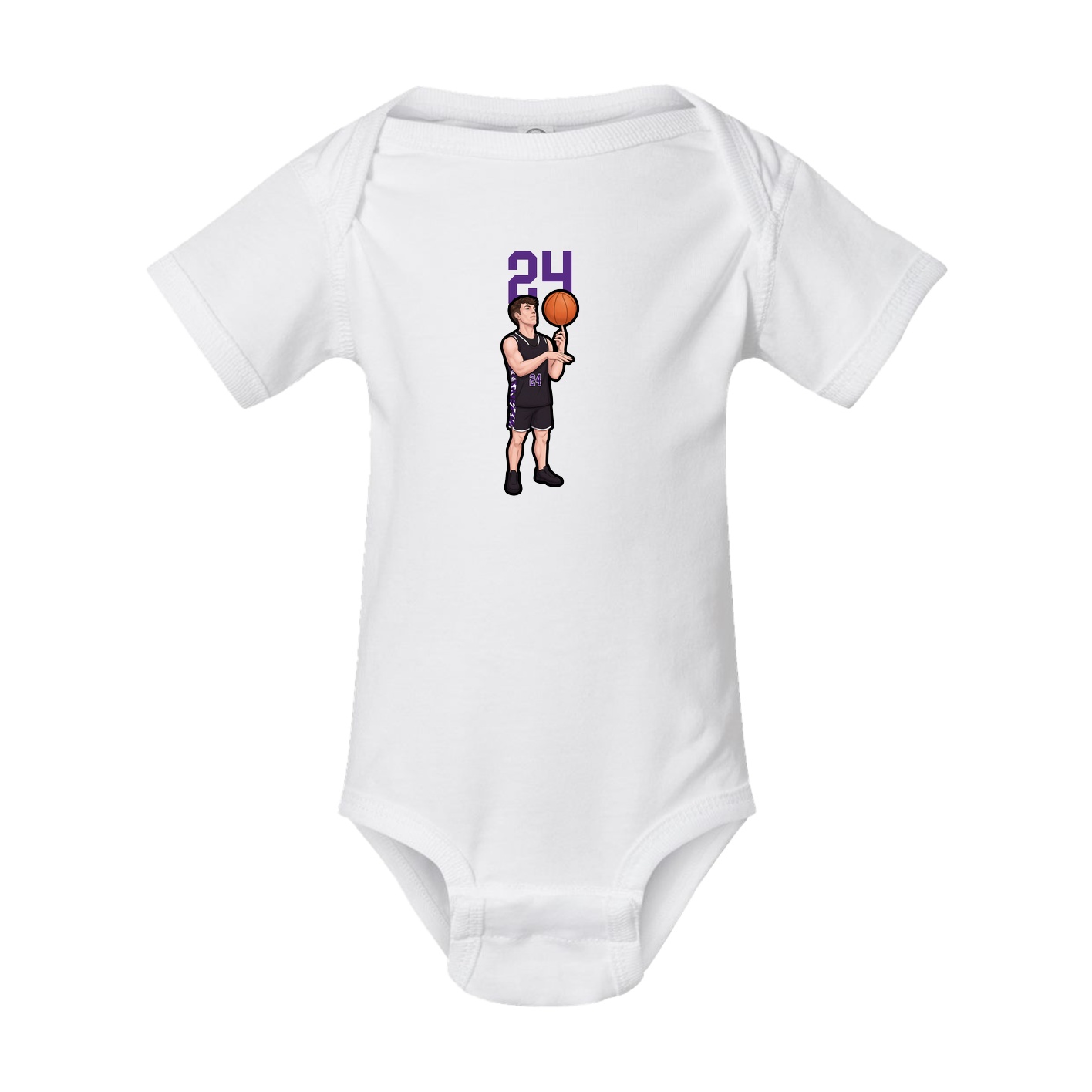 Baby Onesie — Number Top in White