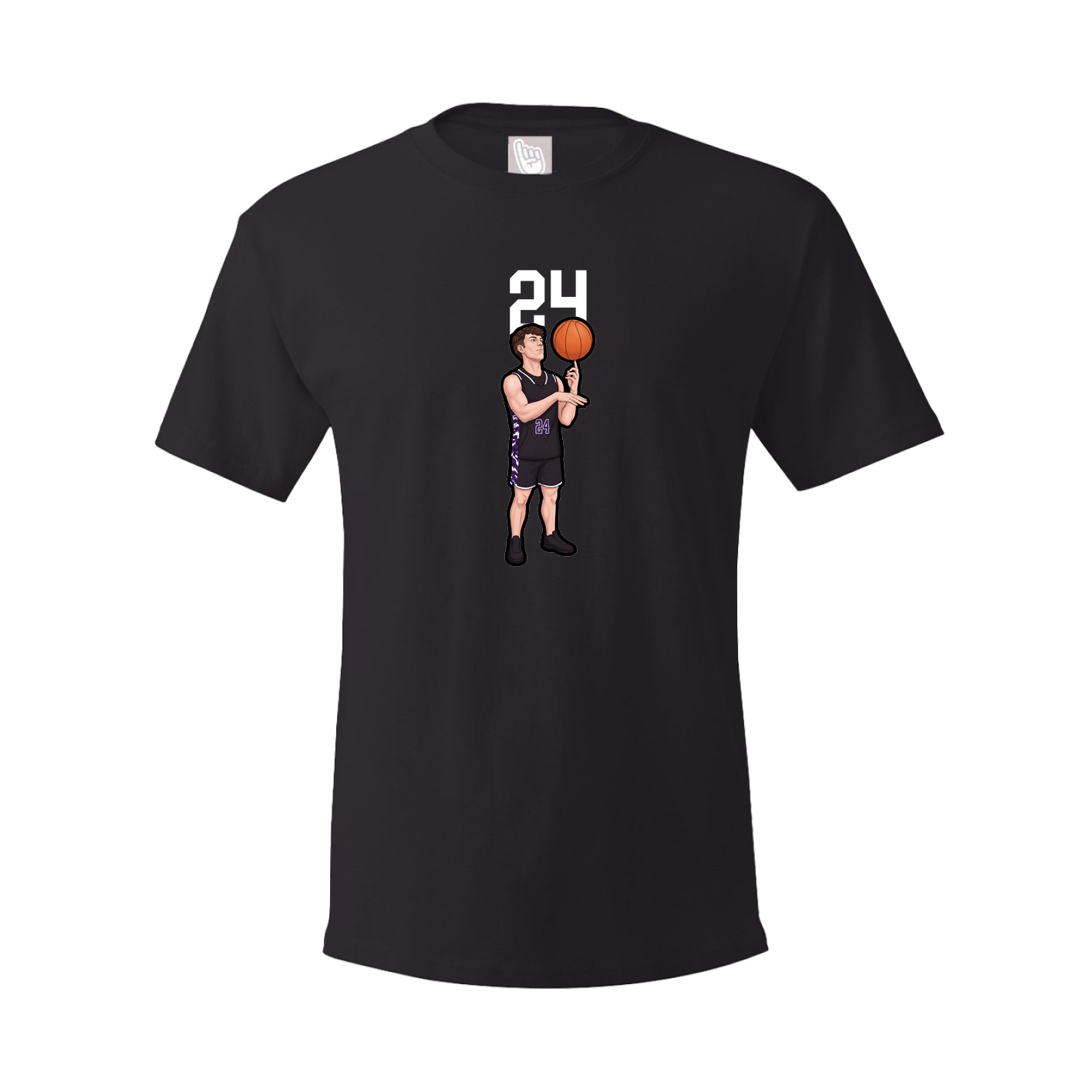 Youth Tee — Number Top in Black