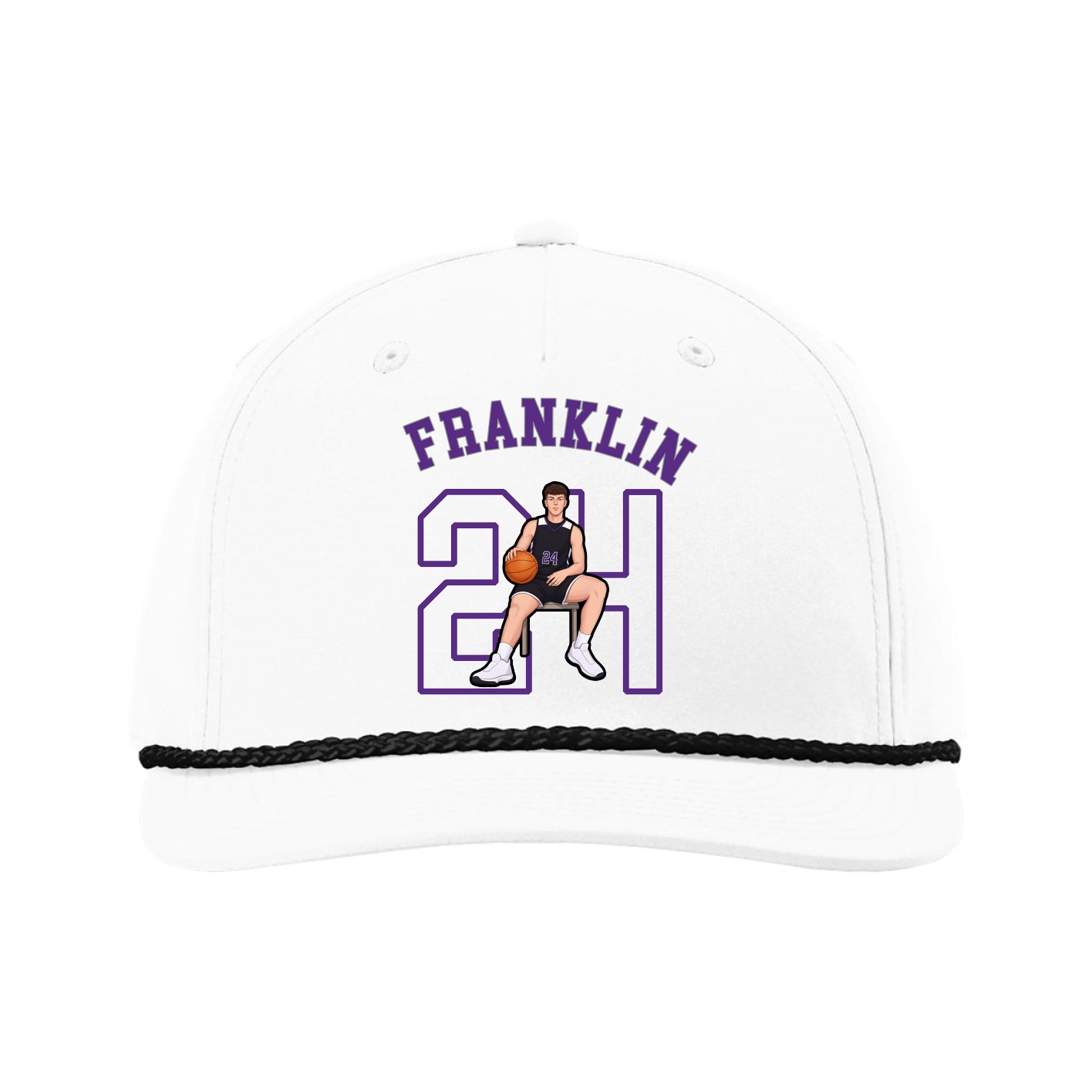 Five-Panel Classic Rope Cap — Shirsey Arch in White