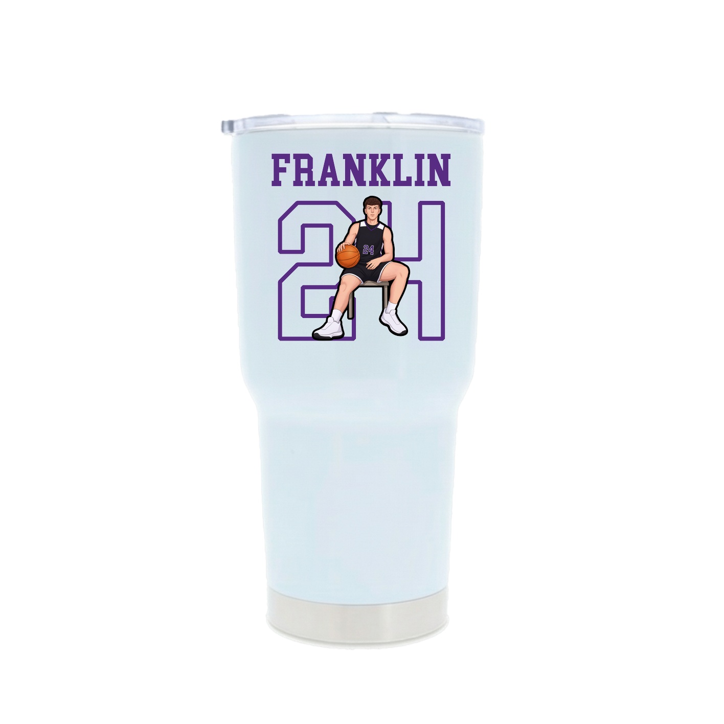30oz Stainless Steel Tumbler — Shirsey in White