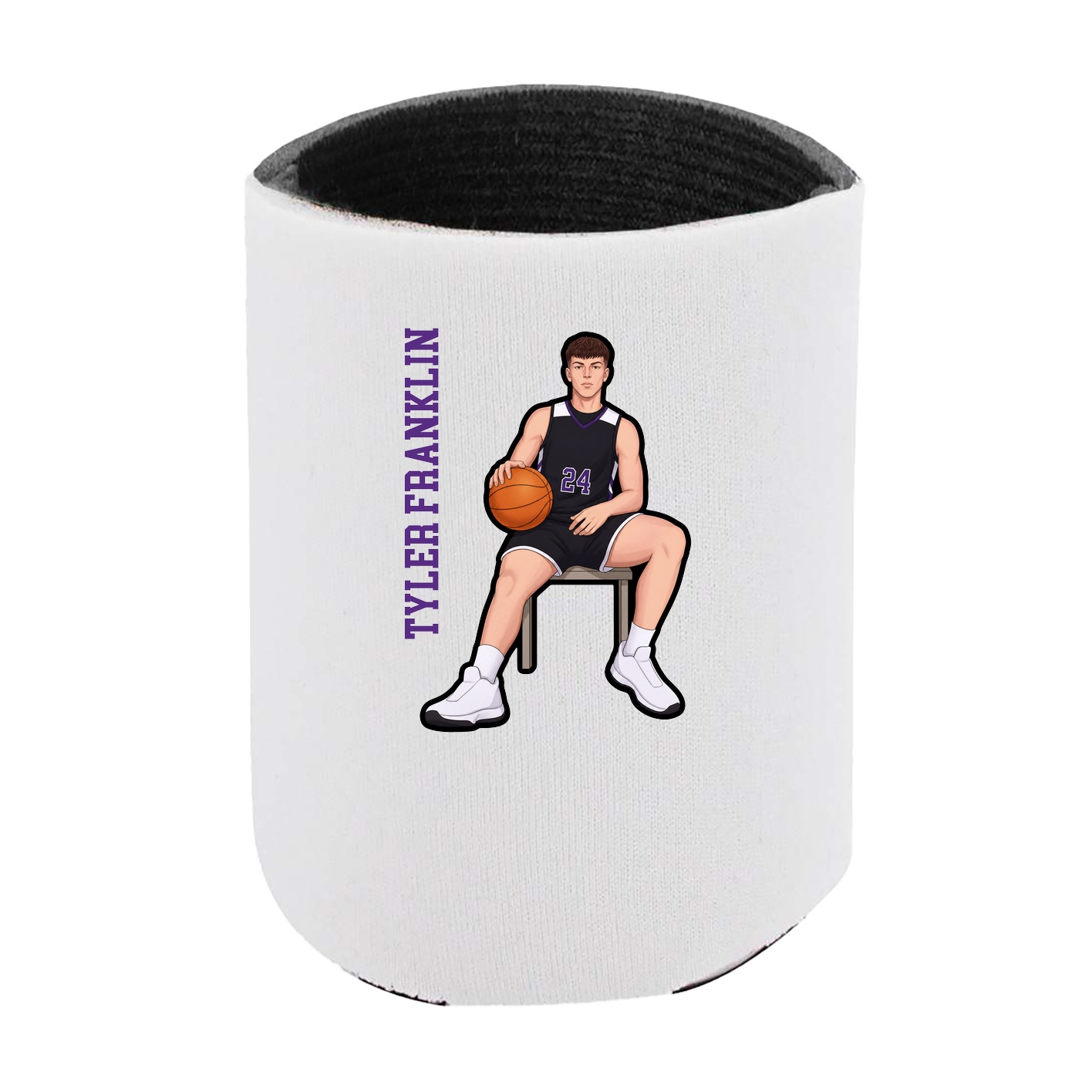 Can Holder — Name Vertical in White