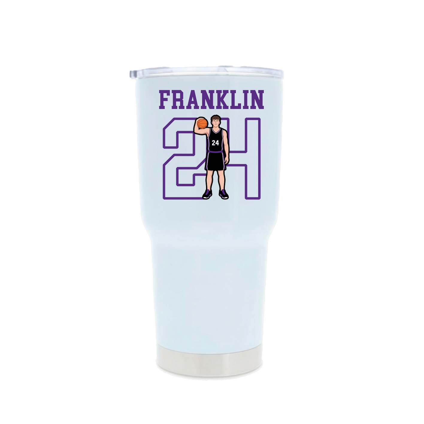 30oz Stainless Steel Tumbler — Shirsey in White