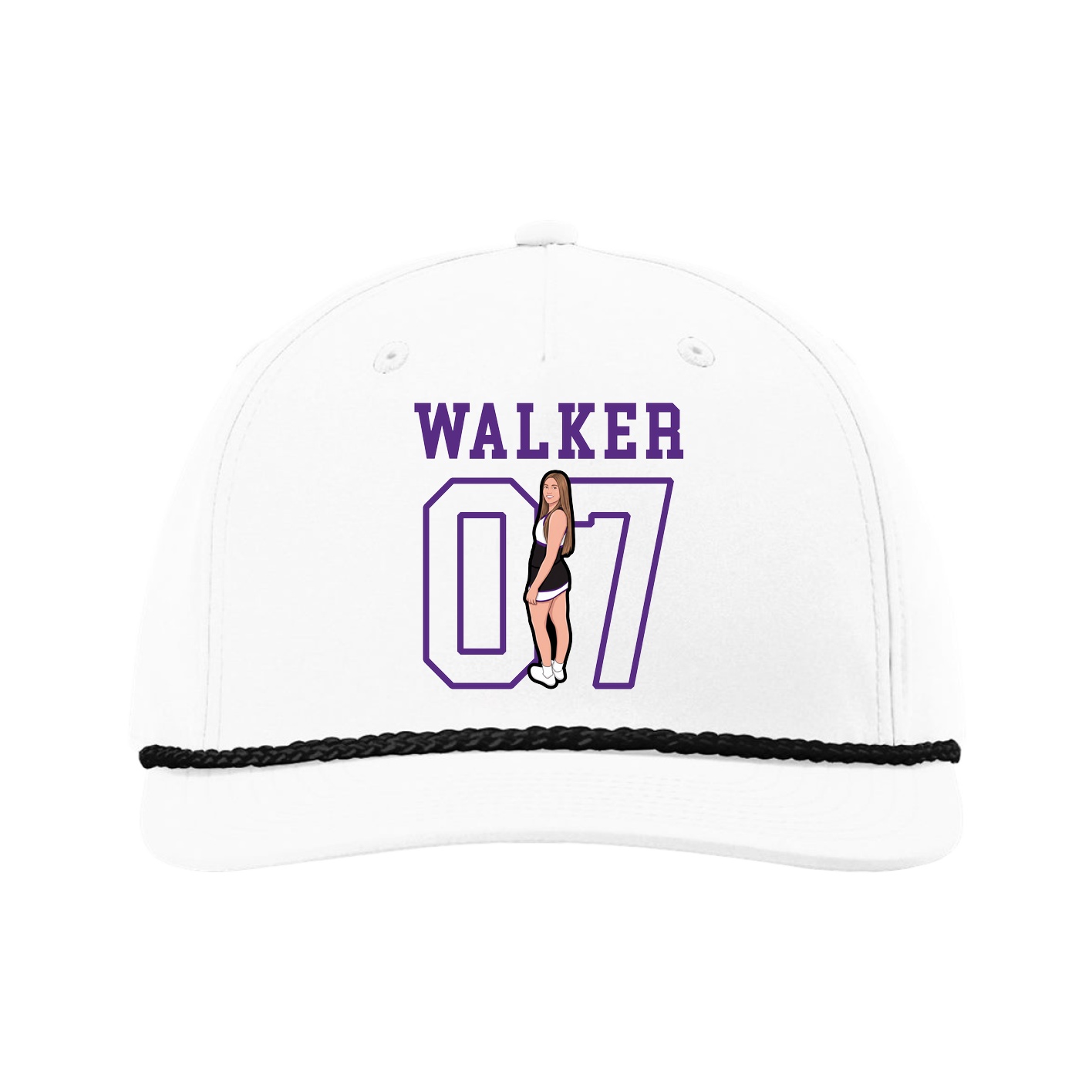 Five-Panel Classic Rope Cap — Shirsey in White
