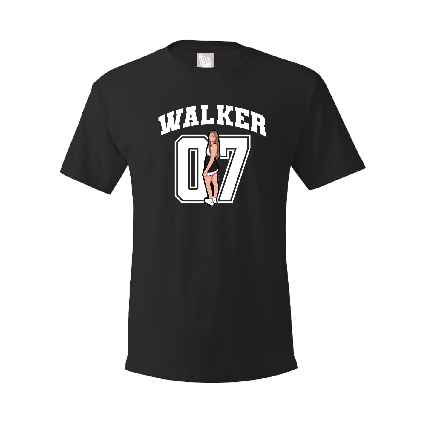 Youth Tee — Number in Black