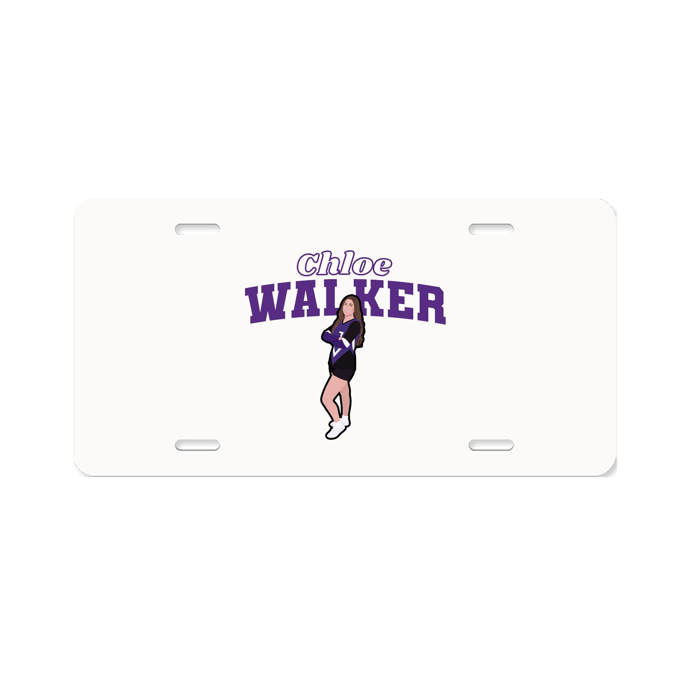 License Plate — Name Arch in Classic