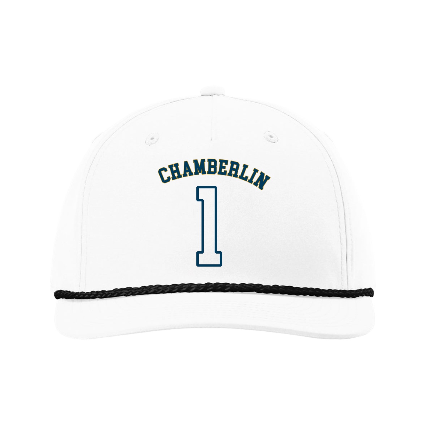 Five-Panel Classic Rope Cap — Shirsey Arch in White