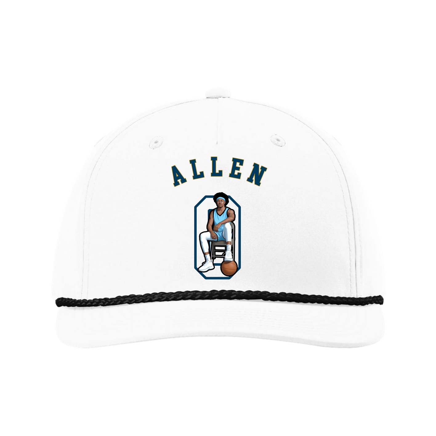 Five-Panel Classic Rope Cap — Shirsey Arch in White
