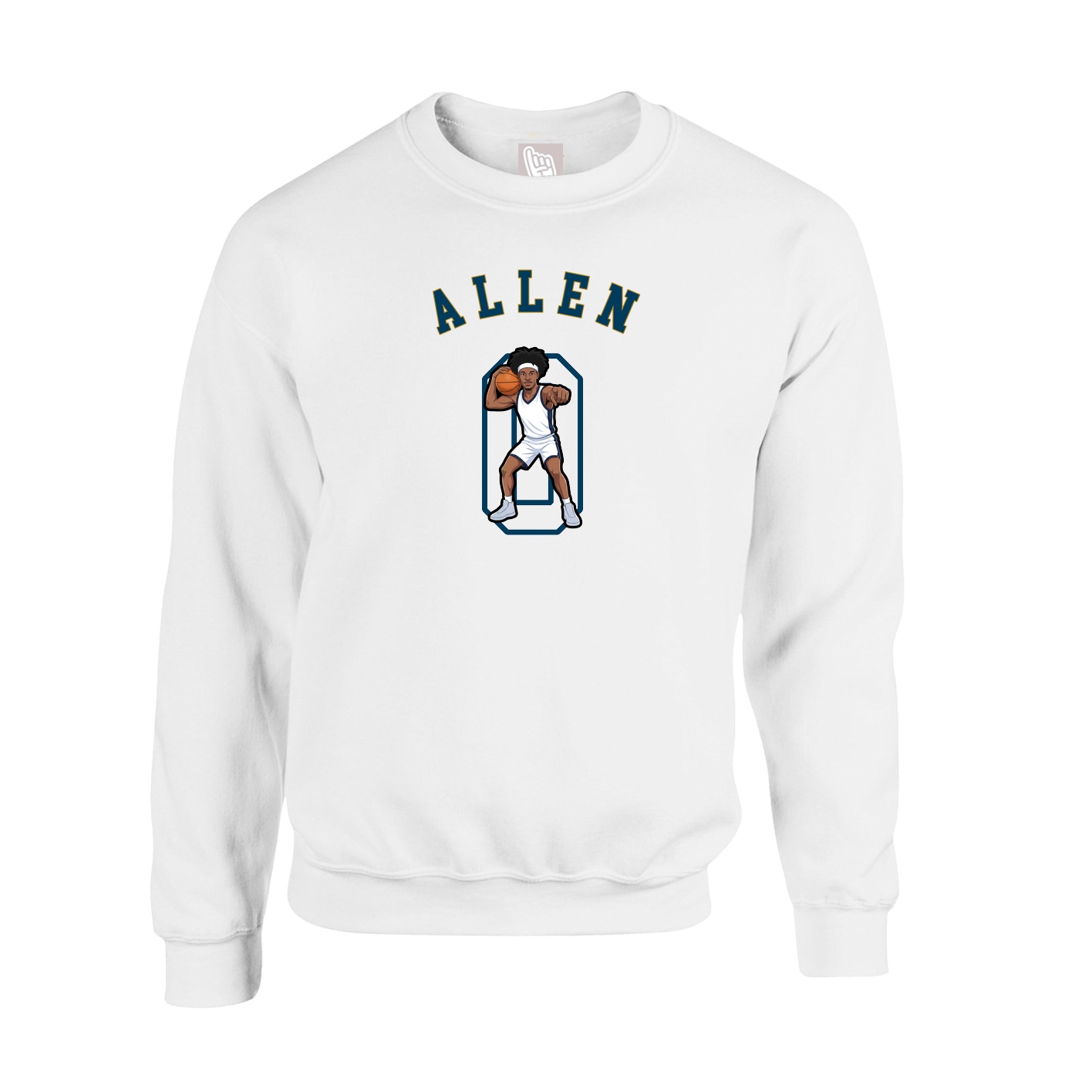 Fleece Crew — Shirsey Arch in White
