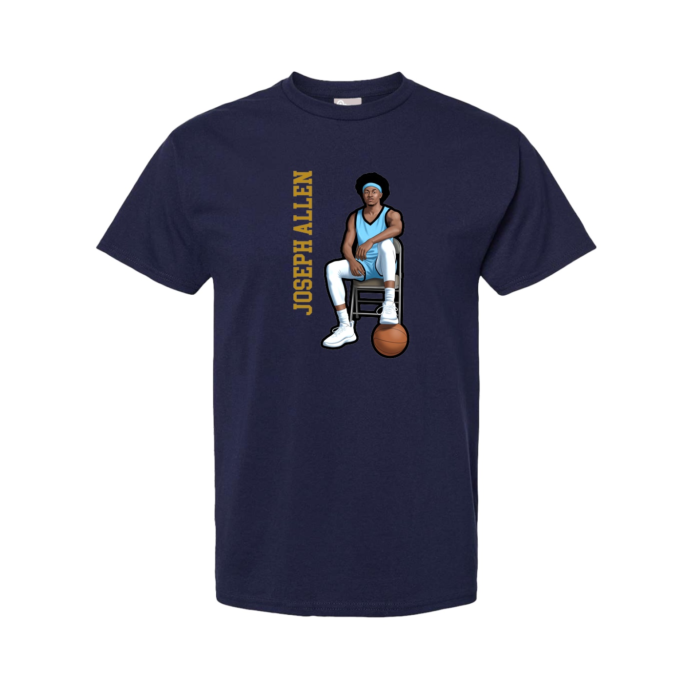 Tee — Name Vertical in Navy