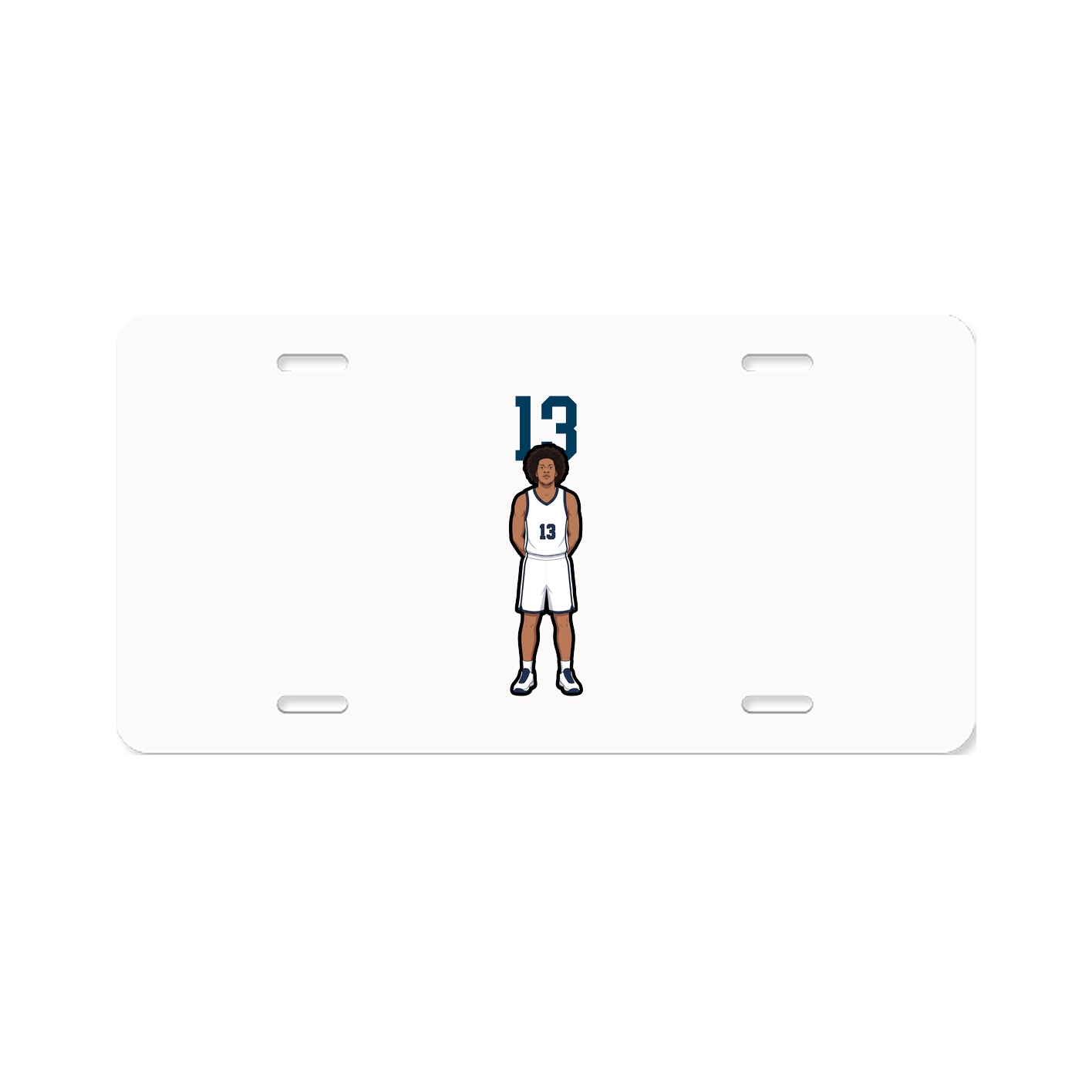 License Plate — Number Top in Classic
