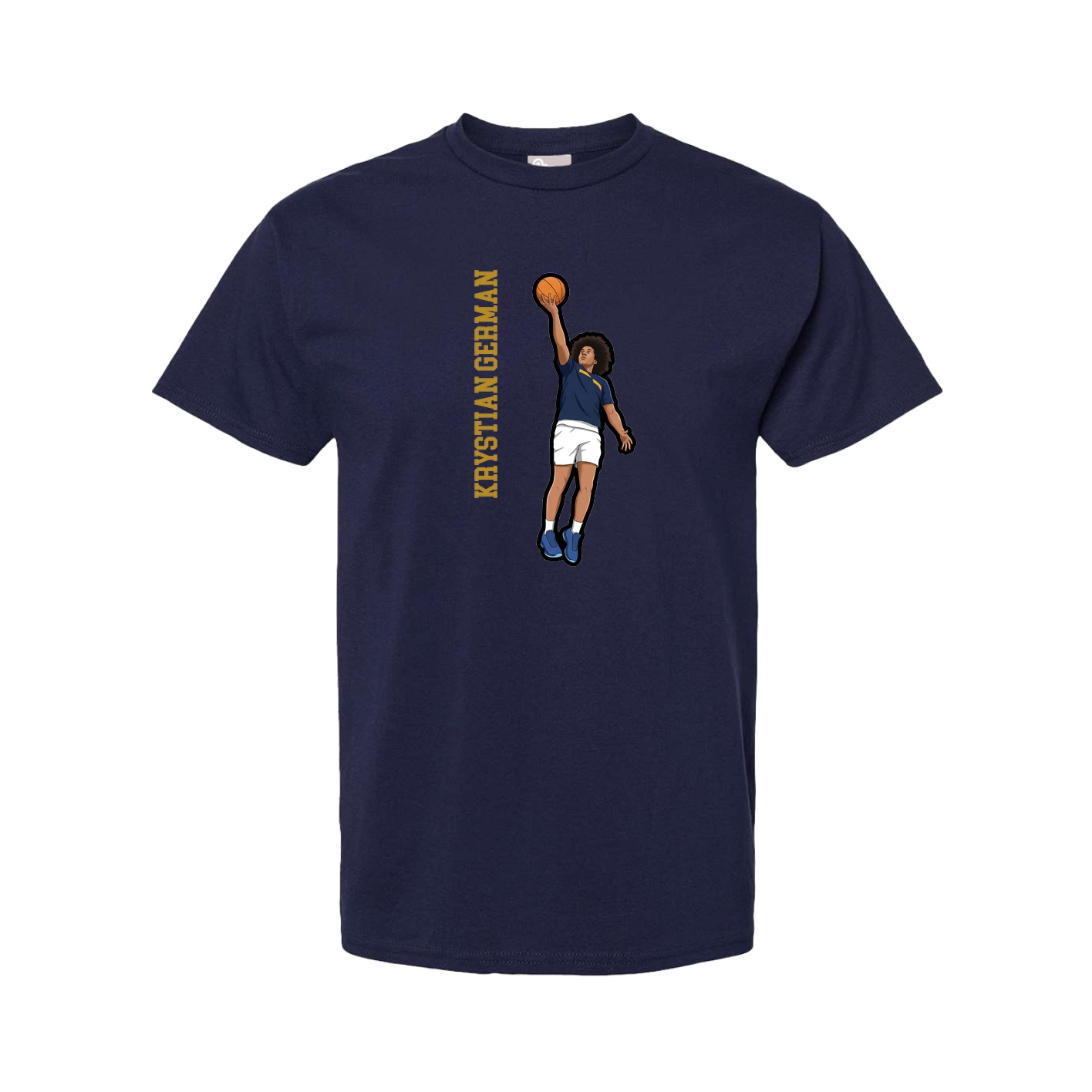 Tee — Name Vertical in Navy