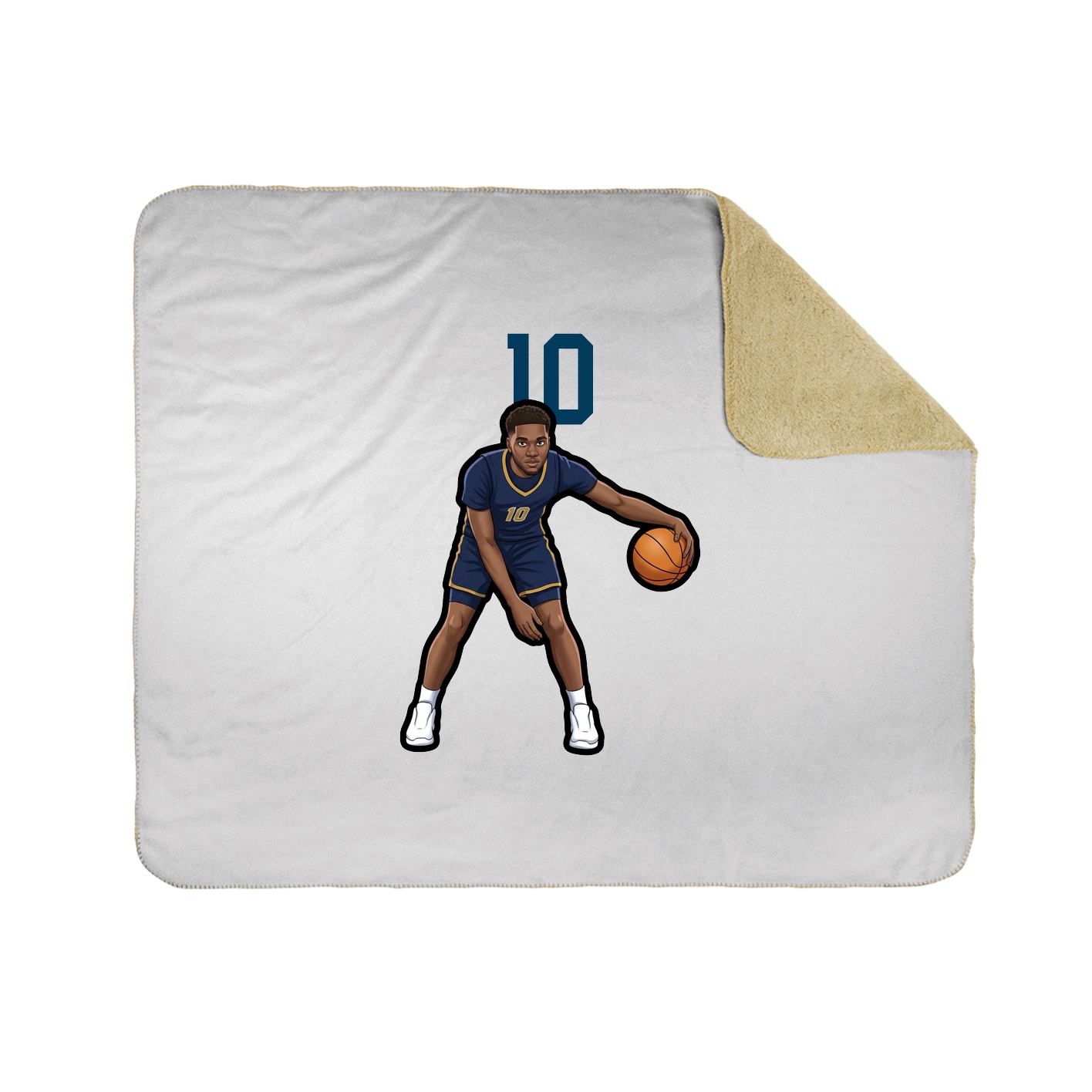 Throw Blanket — Number Top in White