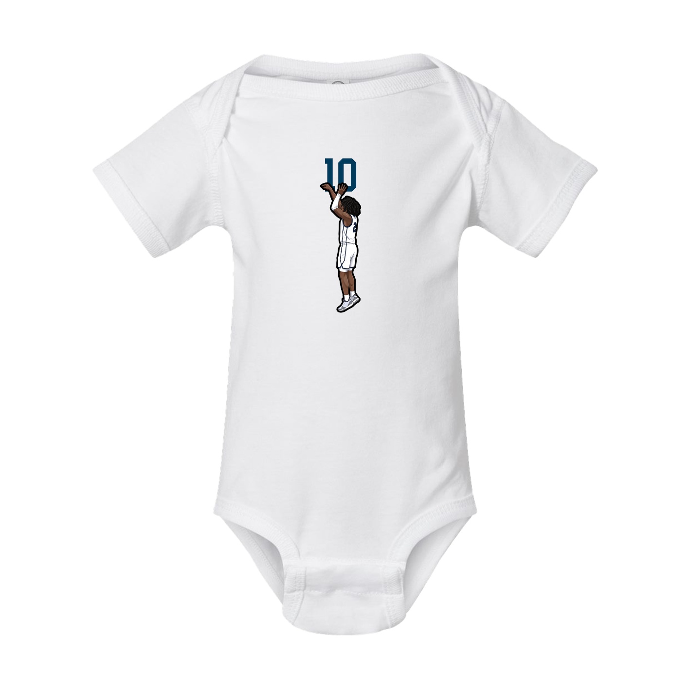 Baby Onesie — Number Top in White