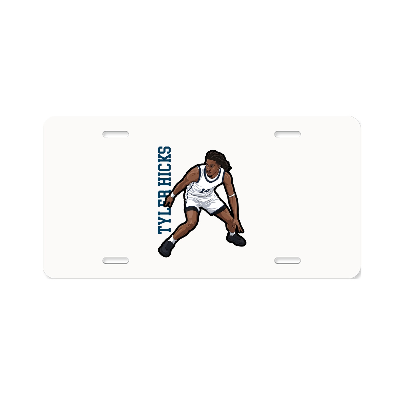 License Plate — Name Vertical in Classic