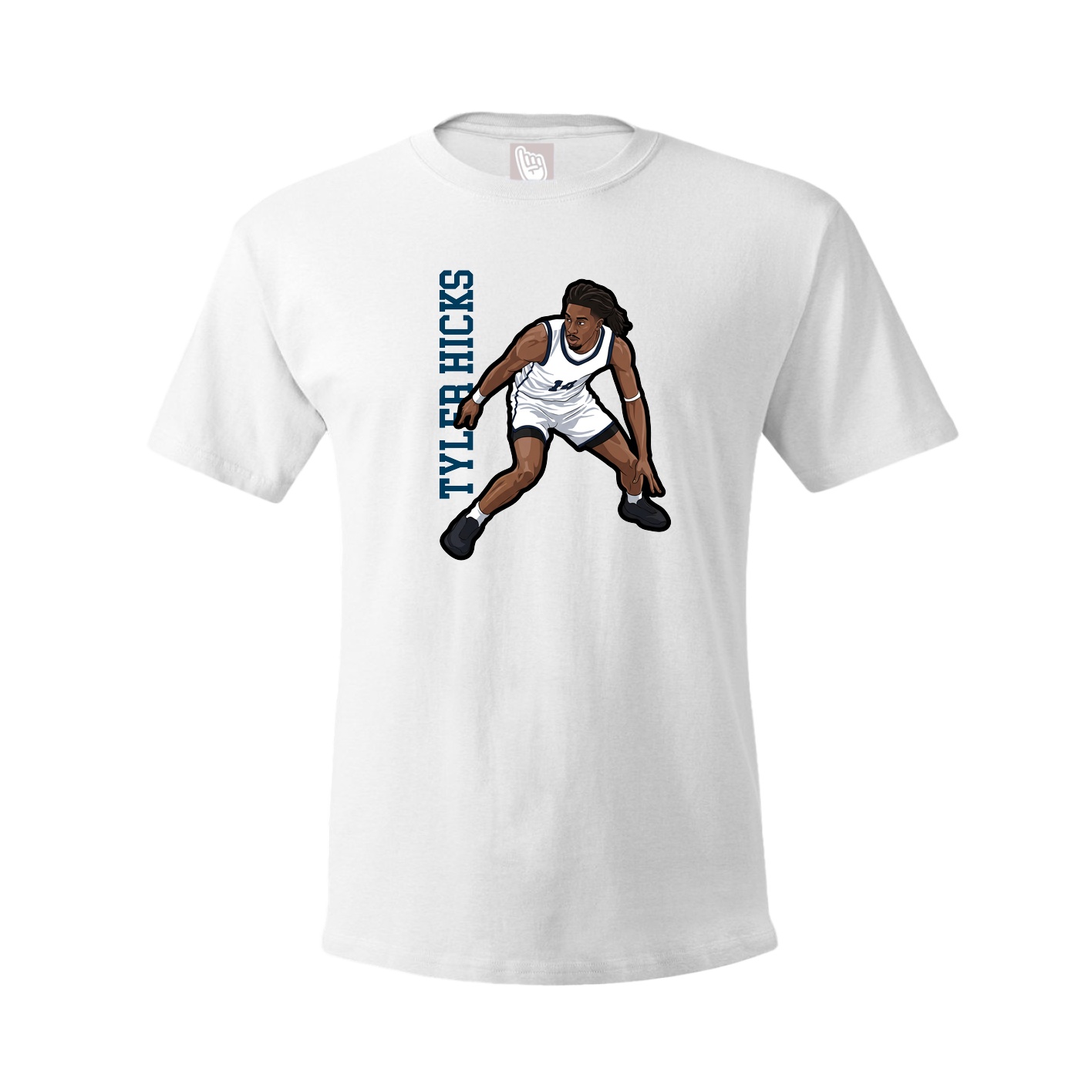 Youth Tee — Name Vertical in White