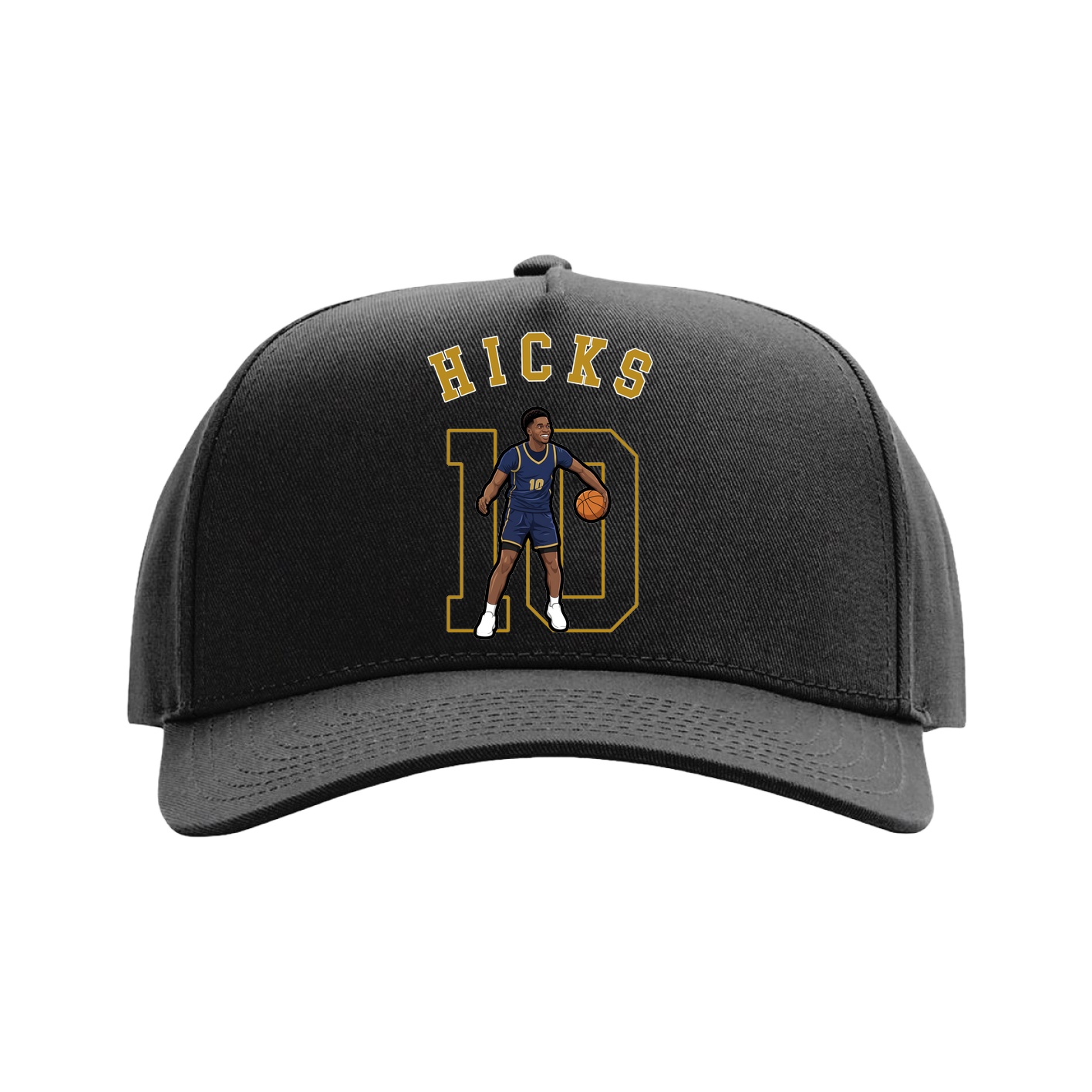 Full Fabric Five-Panel Champ Cap — Shirsey Arch in Black