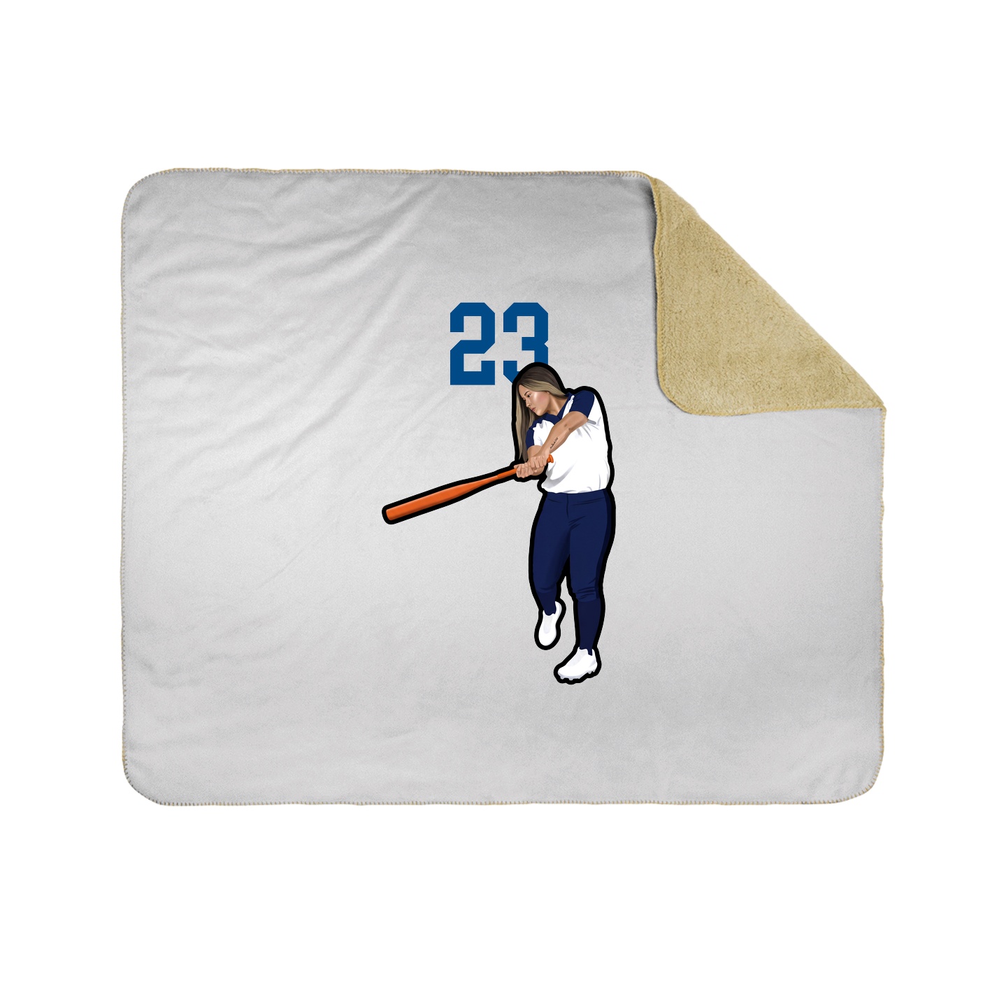 Throw Blanket — Number Top in White