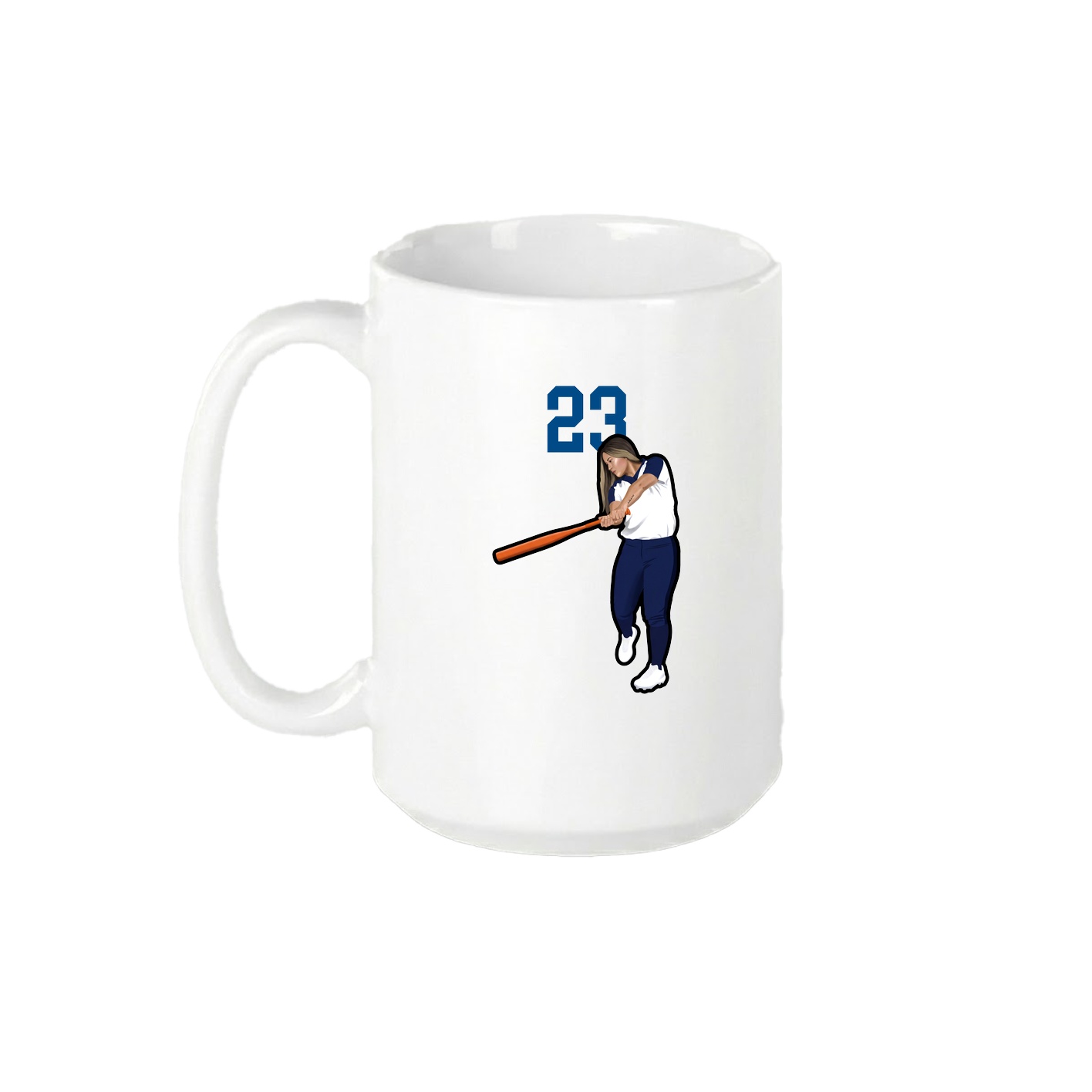 15oz Coffee Mug — Number Top in White