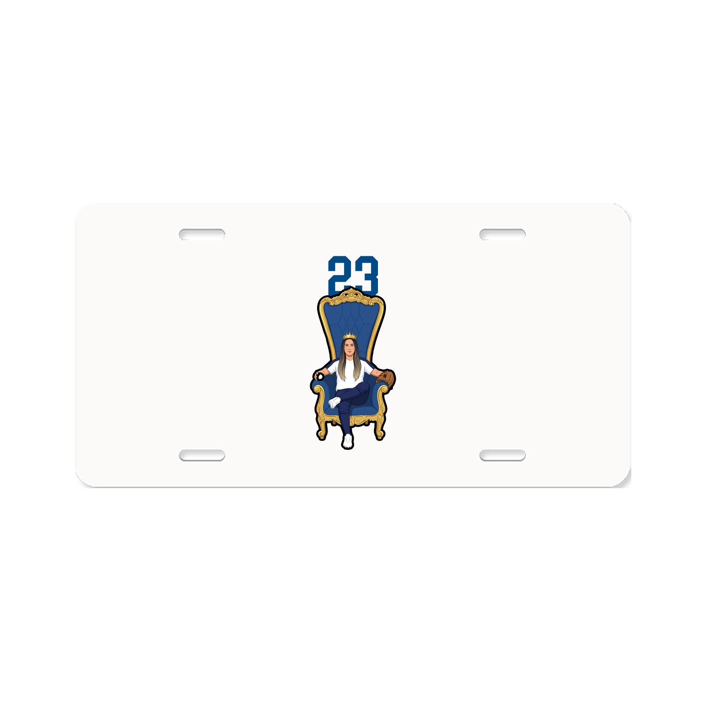 License Plate — Number Top in Classic