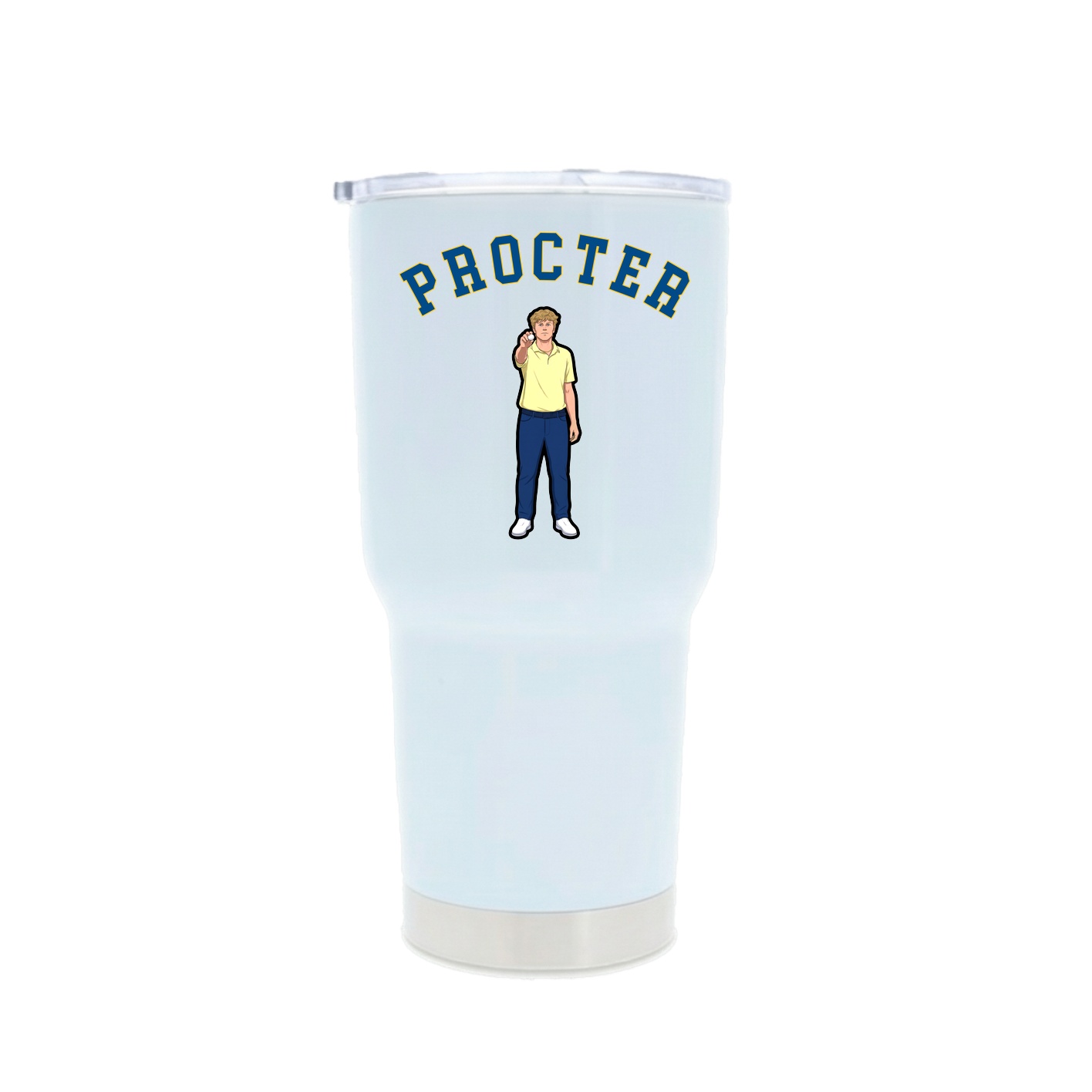 30oz Stainless Steel Tumbler — Shirsey Arch in White