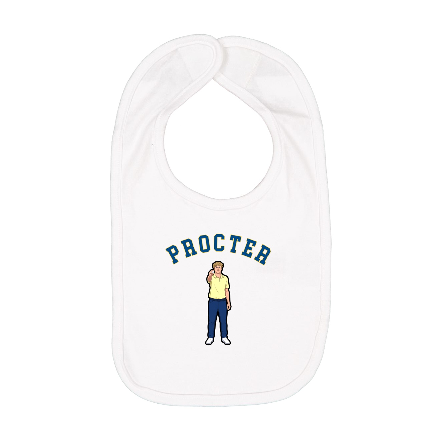 Infant Bib — Shirsey Arch in White