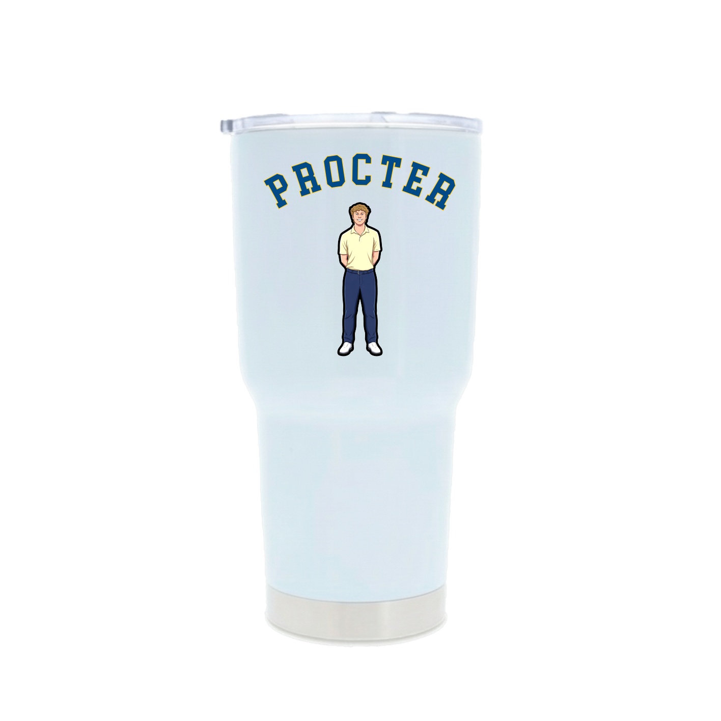 30oz Stainless Steel Tumbler — Shirsey Arch in White