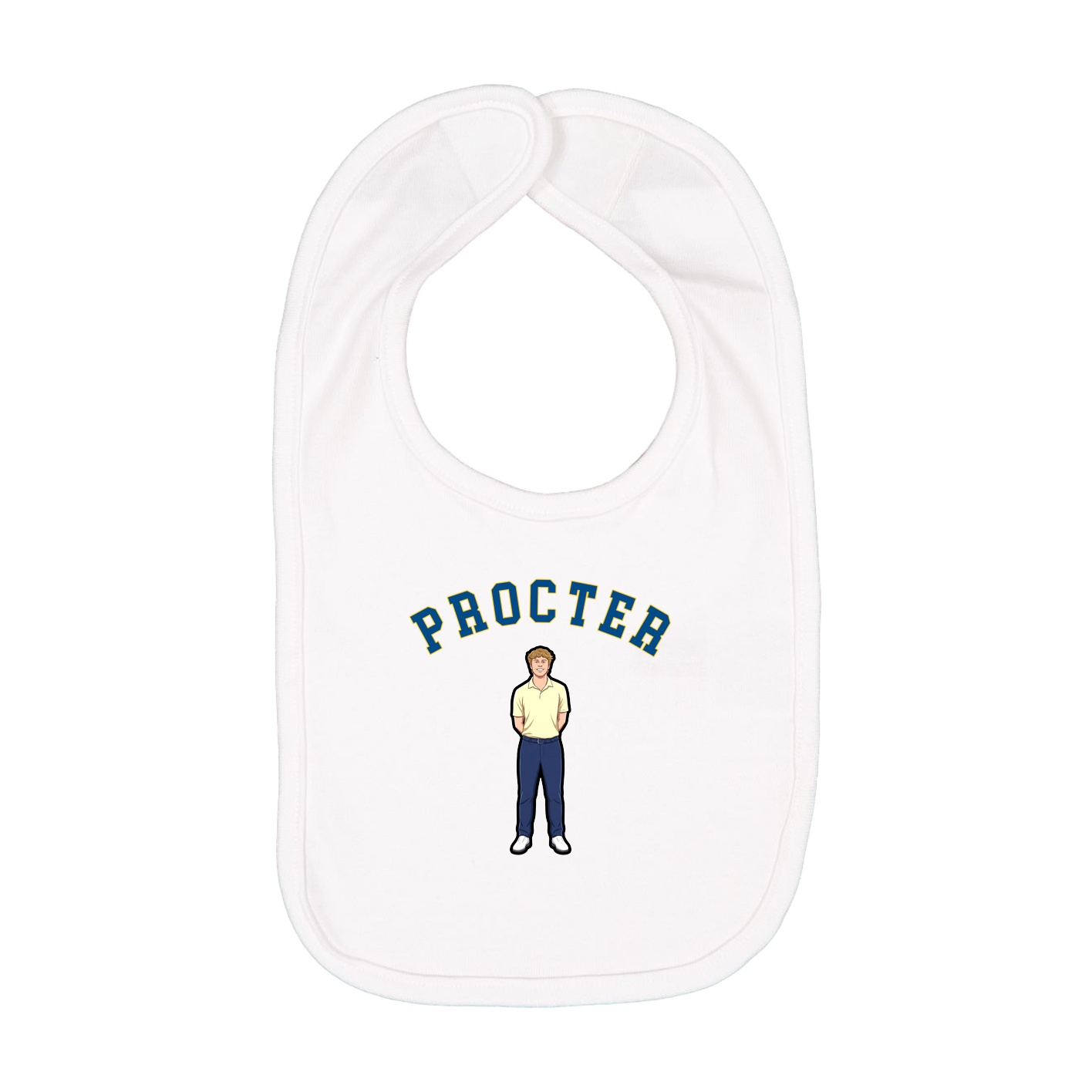 Infant Bib — Shirsey Arch in White