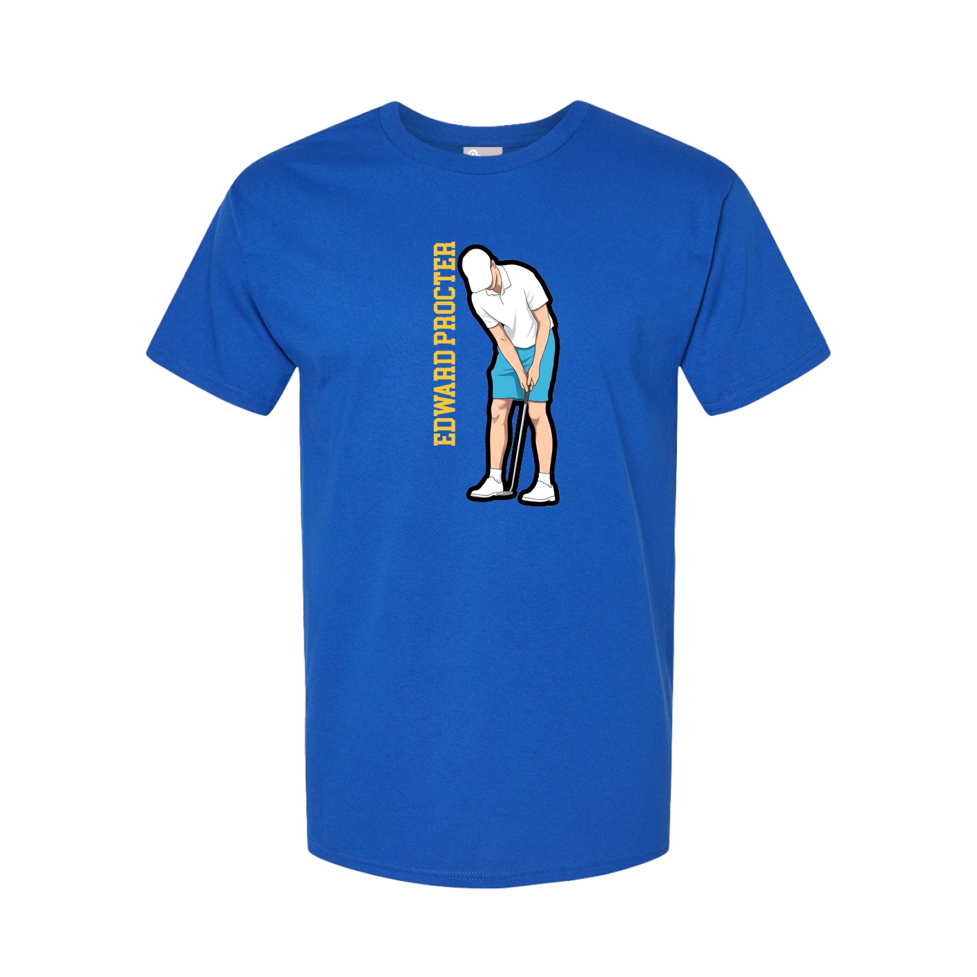 Tee — Name Vertical in Royal