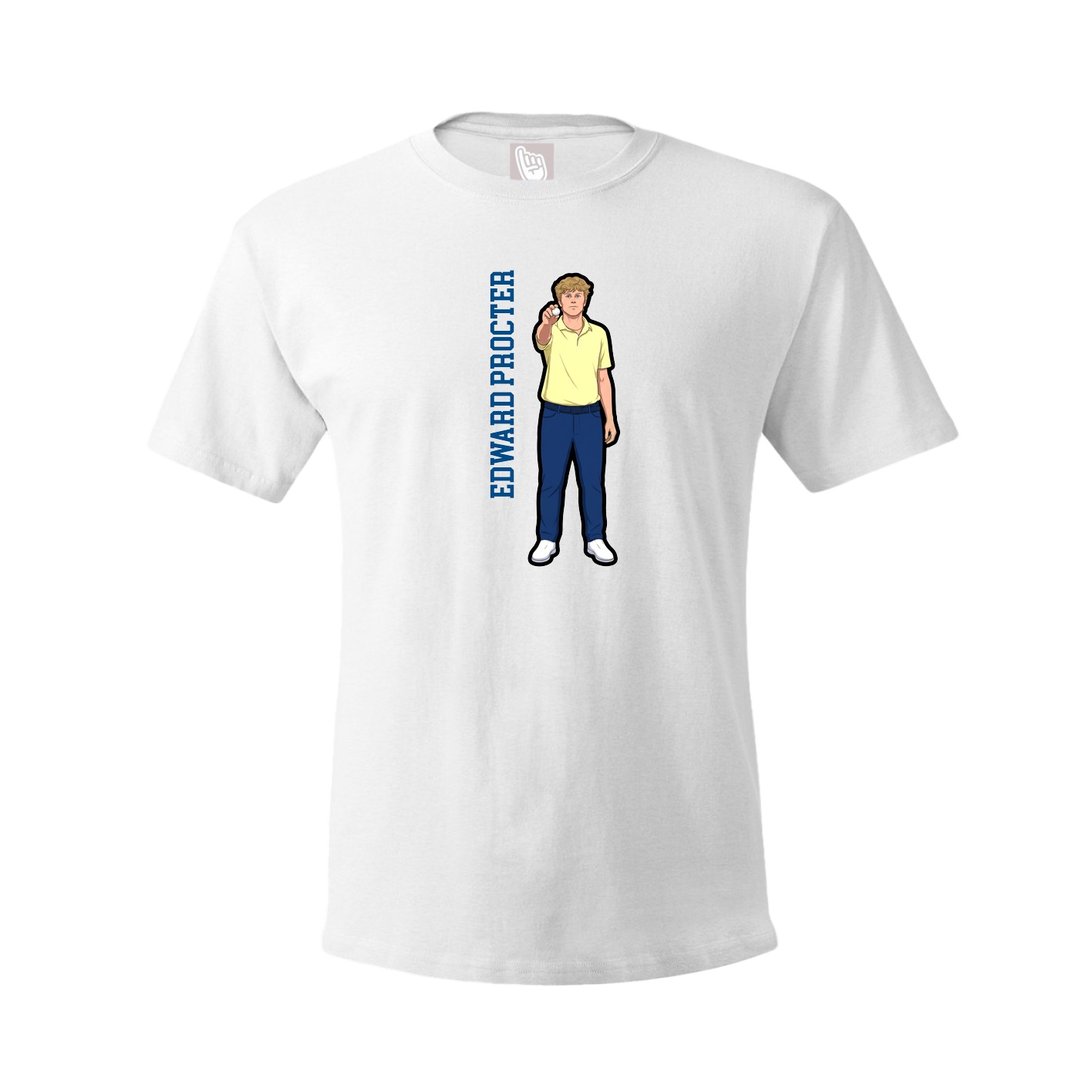 Tee — Name Vertical in White