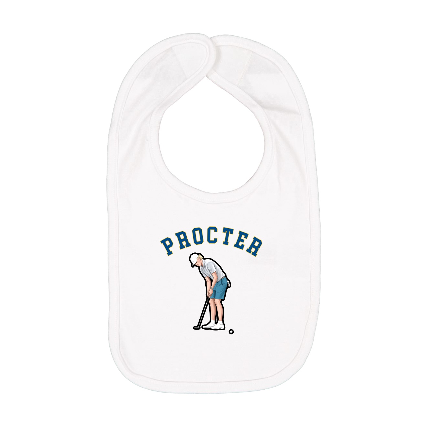 Infant Bib — Shirsey Arch in White
