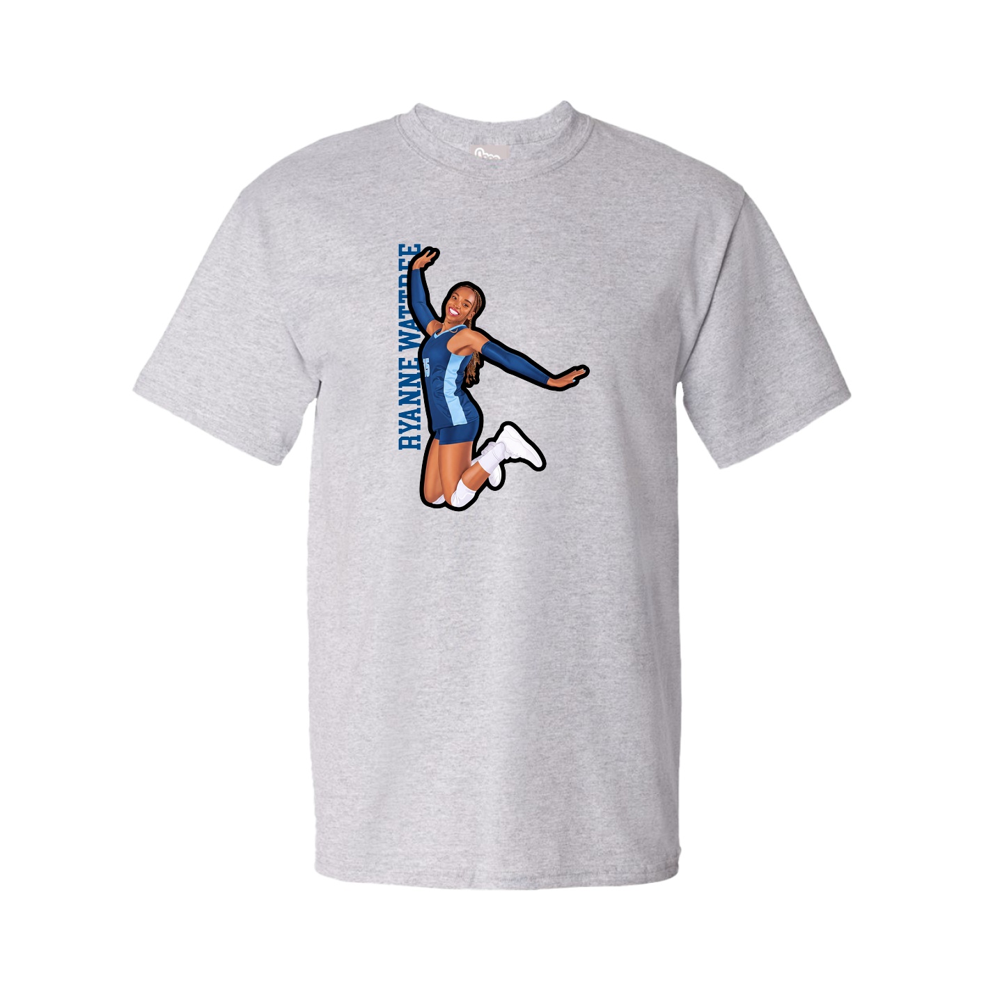 Tee — Name Vertical in Grey