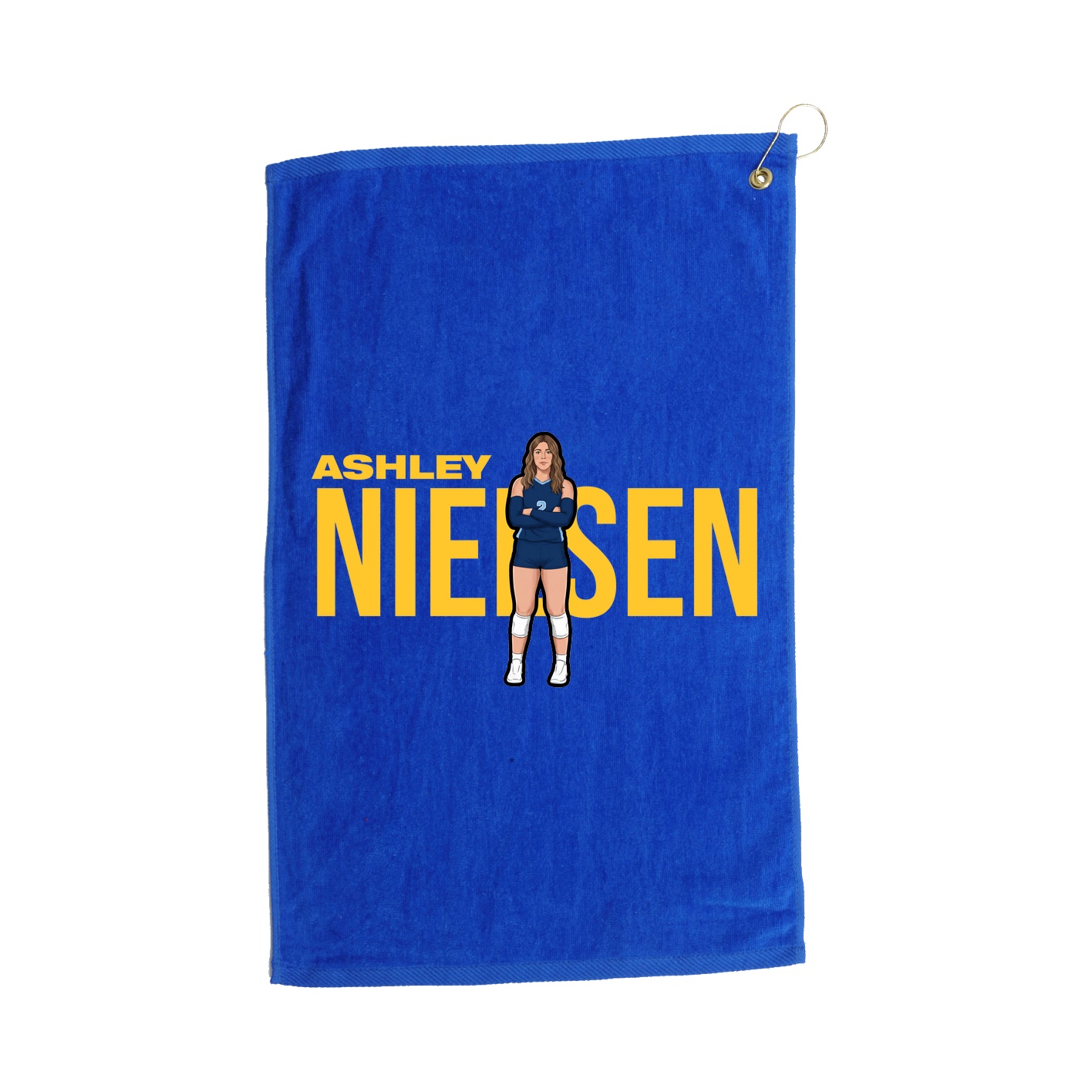Golf Towel — Player Name in Royal