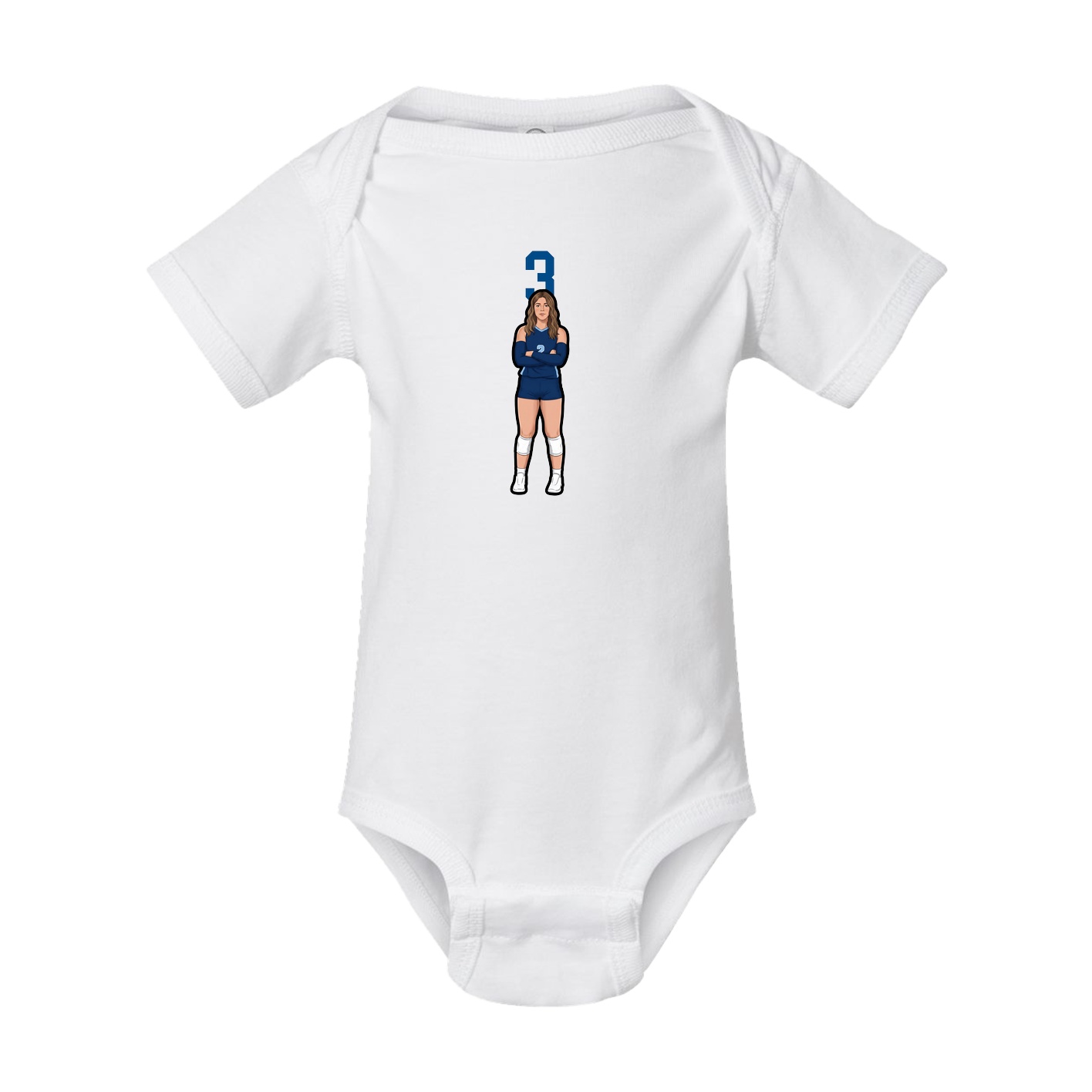 Baby Onesie — Number Top in White