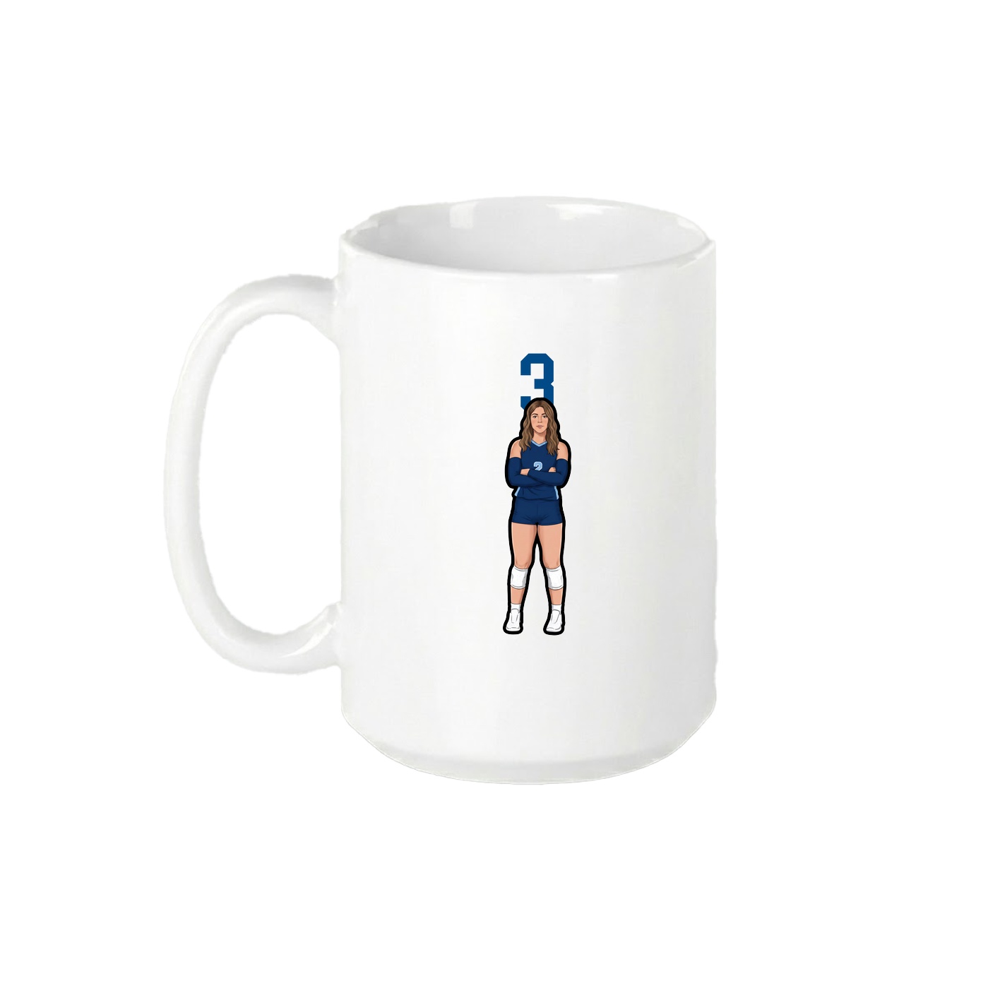 15oz Coffee Mug — Number Top in White