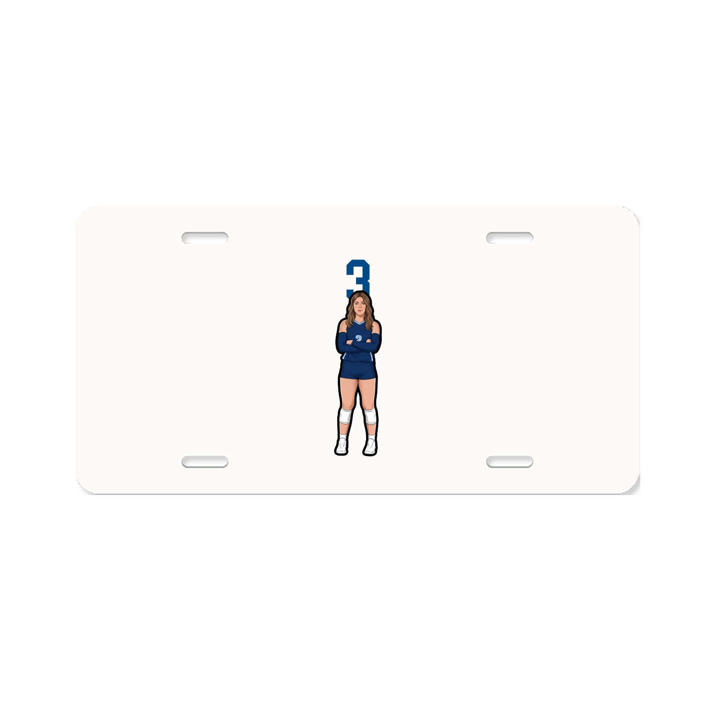License Plate — Number Top in Classic