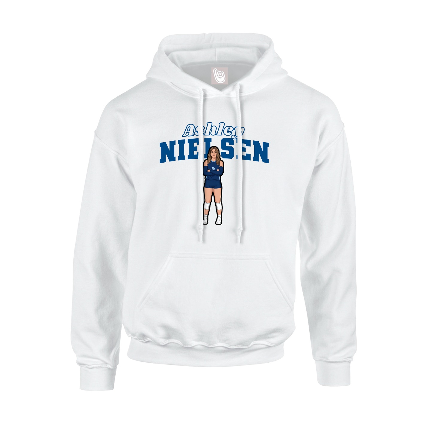 Hoodie — Name Arch in White