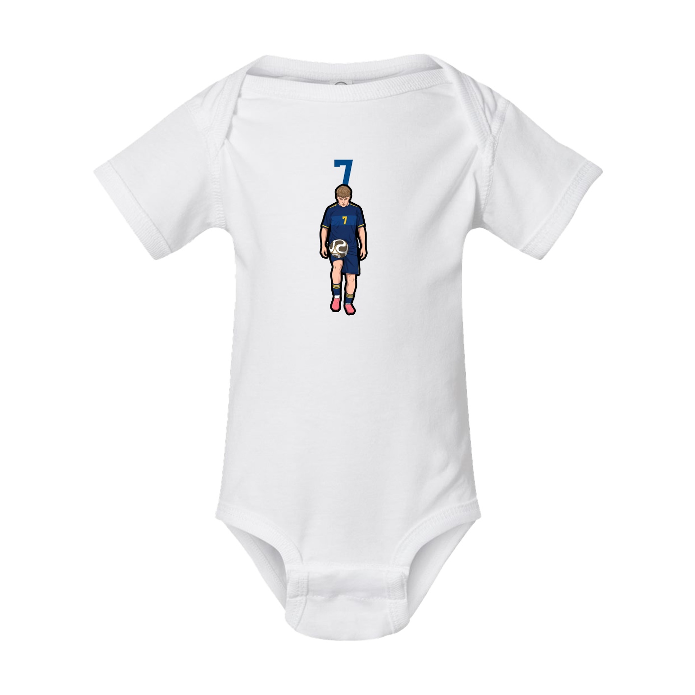 Baby Onesie — Number Top in White