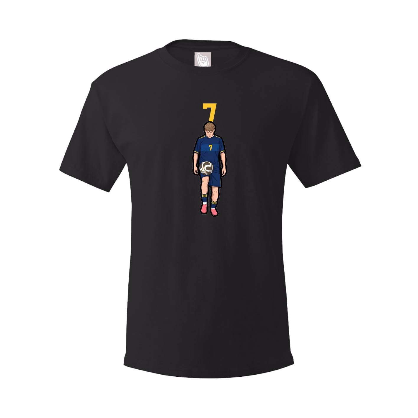Youth Tee — Number Top in Black