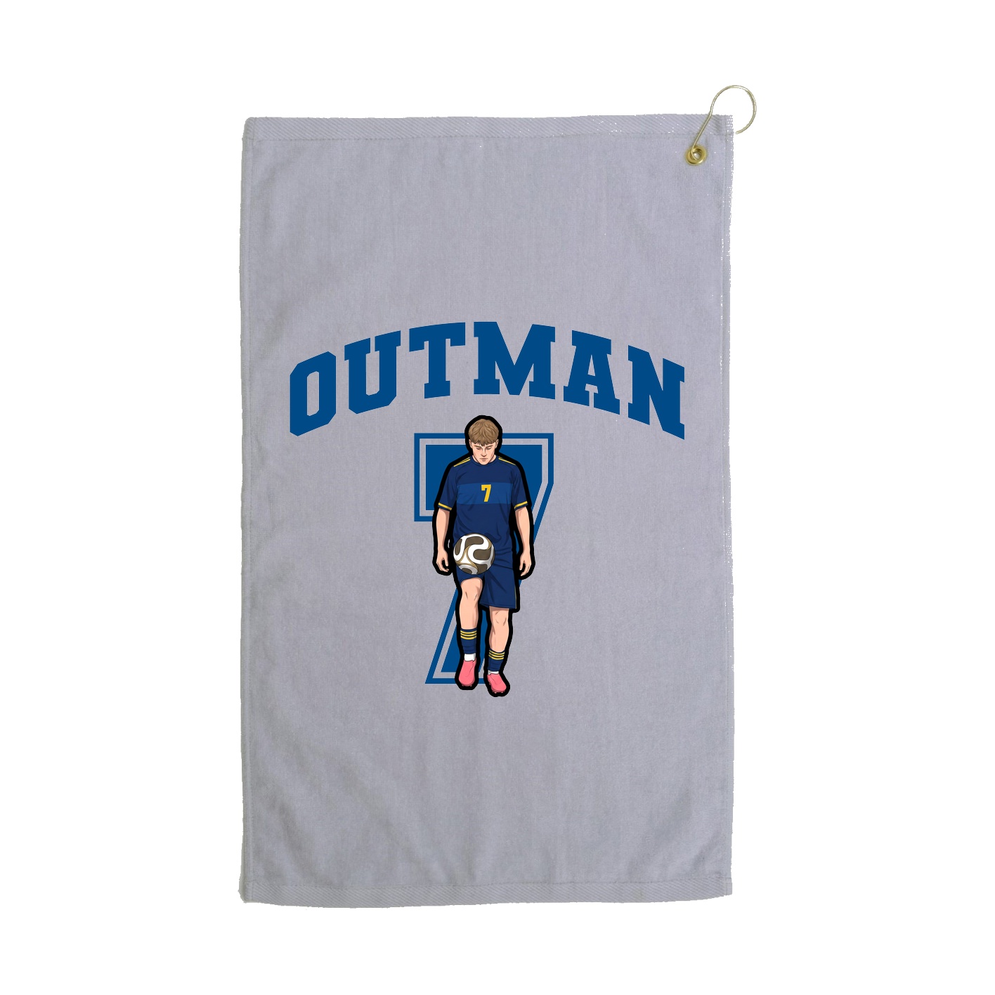 Golf Towel — Number in Grey