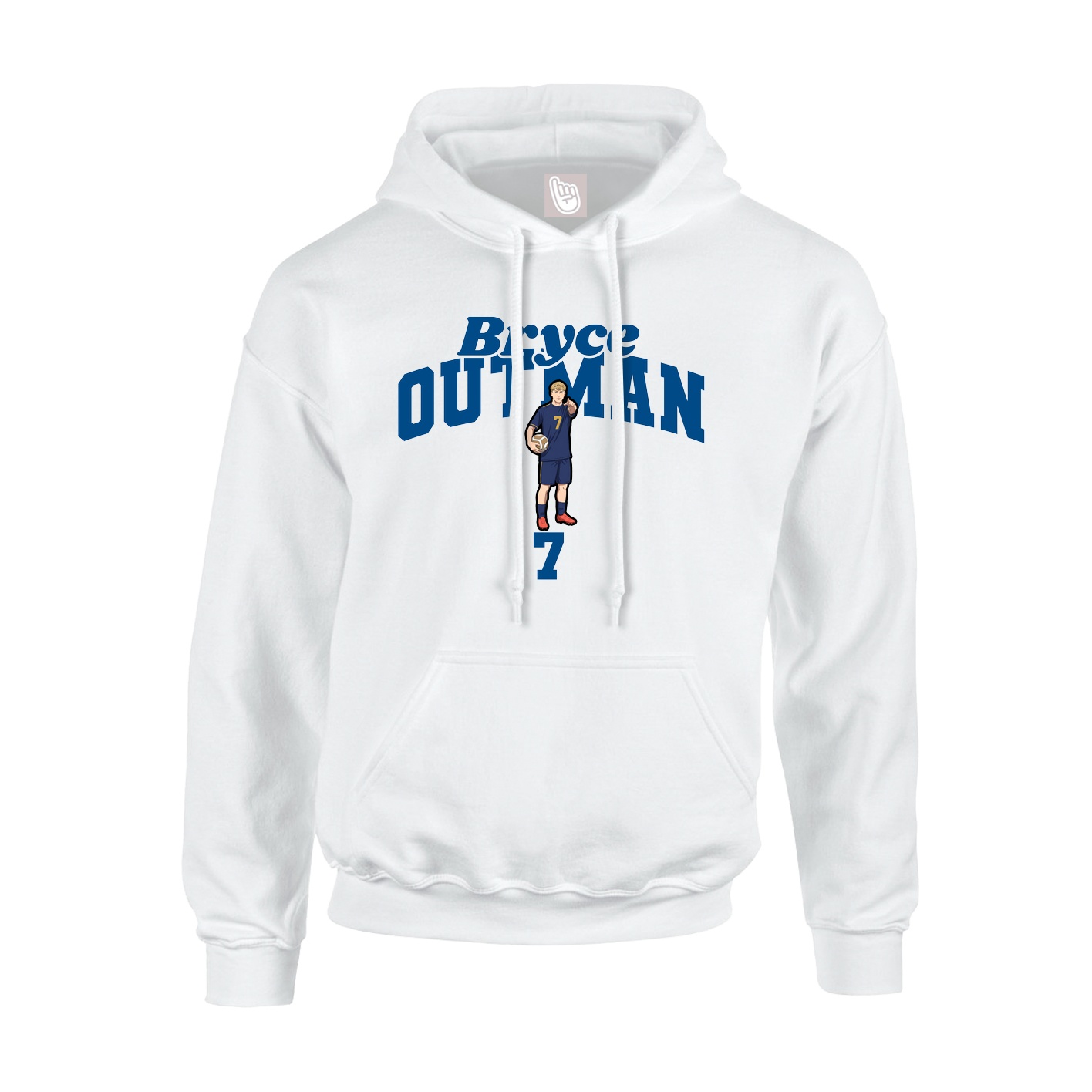 Hoodie — Signature Arch in White