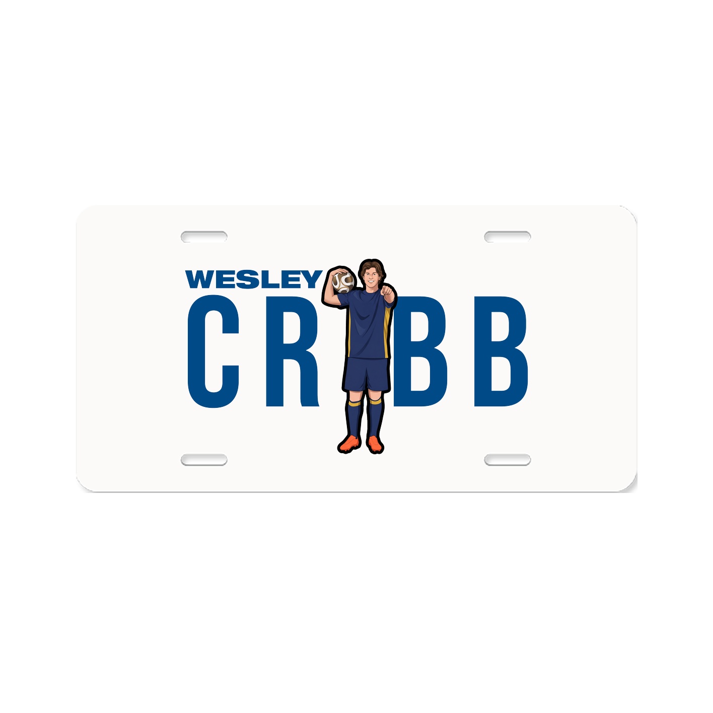 License Plate — Player Name in Classic