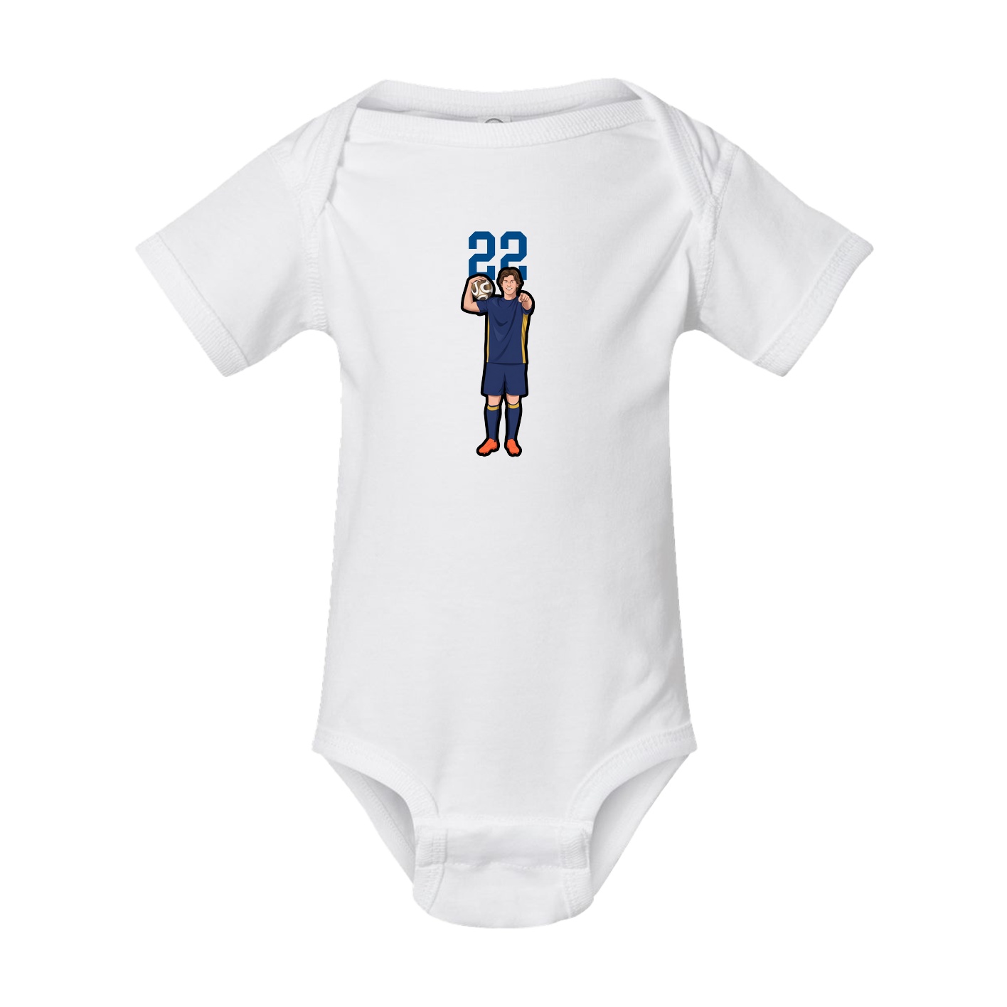 Baby Onesie — Number Top in White