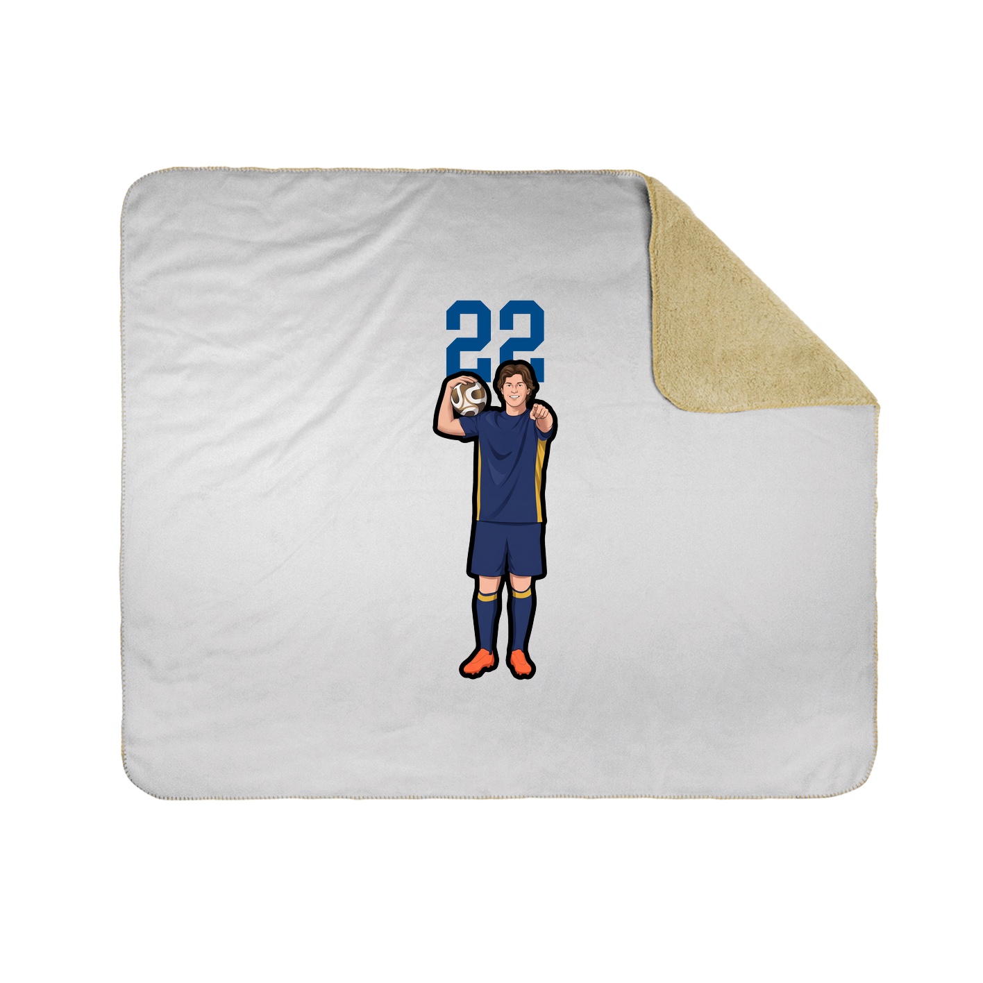 Throw Blanket — Number Top in White